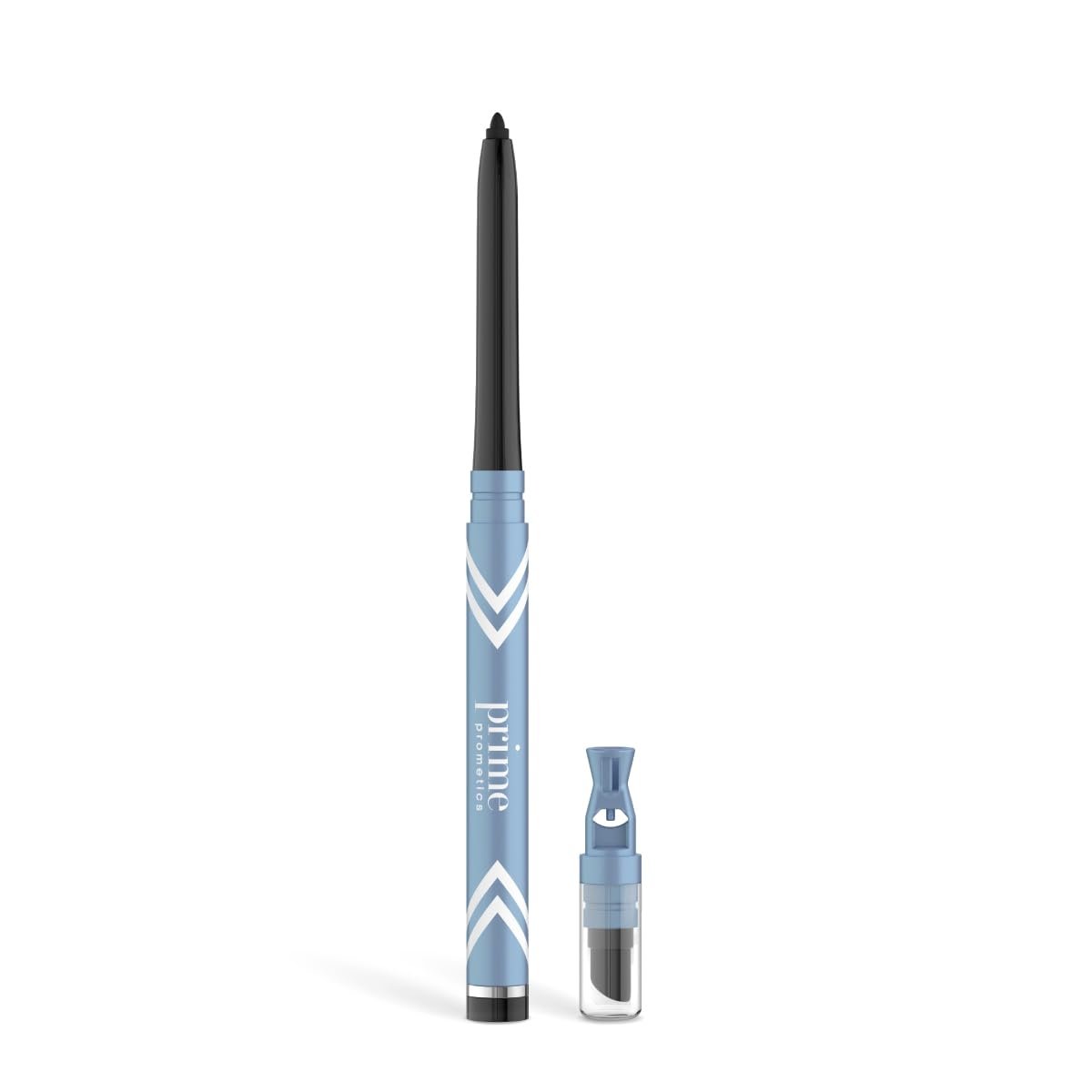 PRIME PROMETICS PrimeEyes Glide Eyeliner for Mature Women (Black) | Waterproof, Long-Stay and Mess-Proof, Gel Creme Texture, Built-in Discreet Sharpener and Effective Smudger