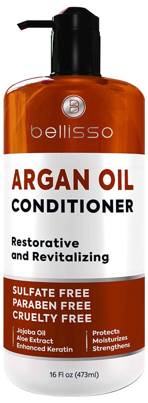 Argan Oil Conditioner – Sulfate Free with No Parabens – Moroccan Botanicals for Women and Men – Professional Moisturizing, Anti Frizz, Hydrating Solution for Dry, Wavy, Curly and Color Treated Hair