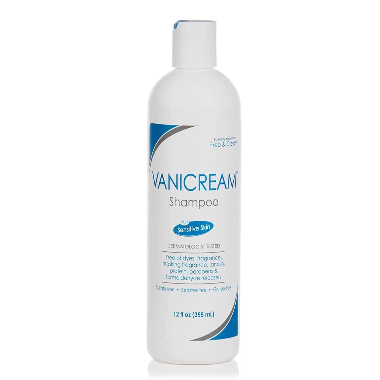 Vanicream Shampoo, 12 Fl Oz, Formulated without Common Irritants for Sensitive Skin, Gentle, Clarifying Shampoo, Helps Remove Oil, Flaking and Build-Up, Dermatologist Tested