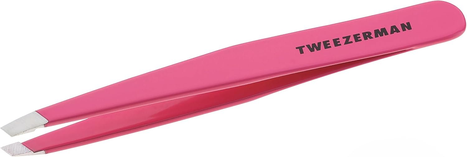 Tweezerman Slant Tweezer – Tweezerman Tweezers for Eyebrows Neon Pink