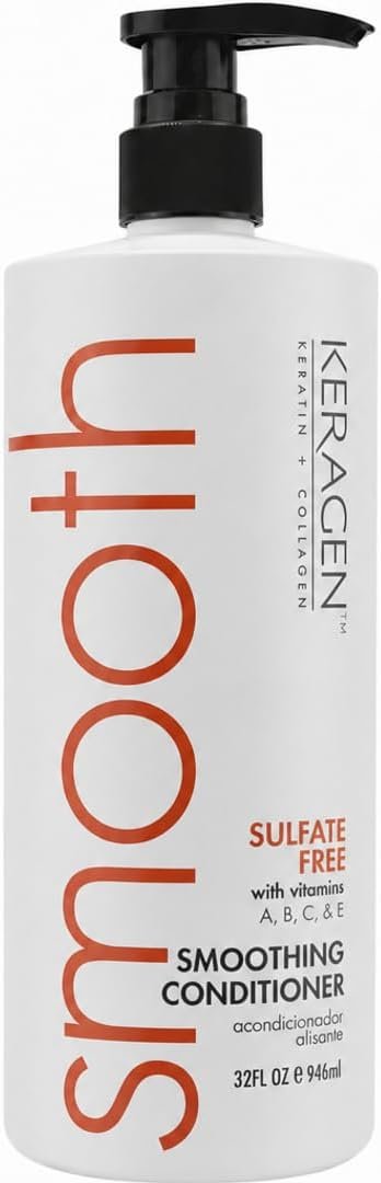 KERAGEN Post-Chemical Hair Conditioner, Color Protection, 32 oz | Sulfate free conditioner with keratin, collagen and jojoba oil for chemically-treated-hair, frizz control and heat styling