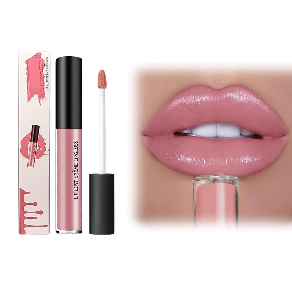Fauppt 12 Color Cream Lip Gloss Lipstick Lightweight, Upgraded Waterproof Long-Lasting Moisturizing Lip Lipsticks,Non-Stick to Cup Natural Jelly Lipsticks for Women Home Travel Indoor Outdoor (003)
