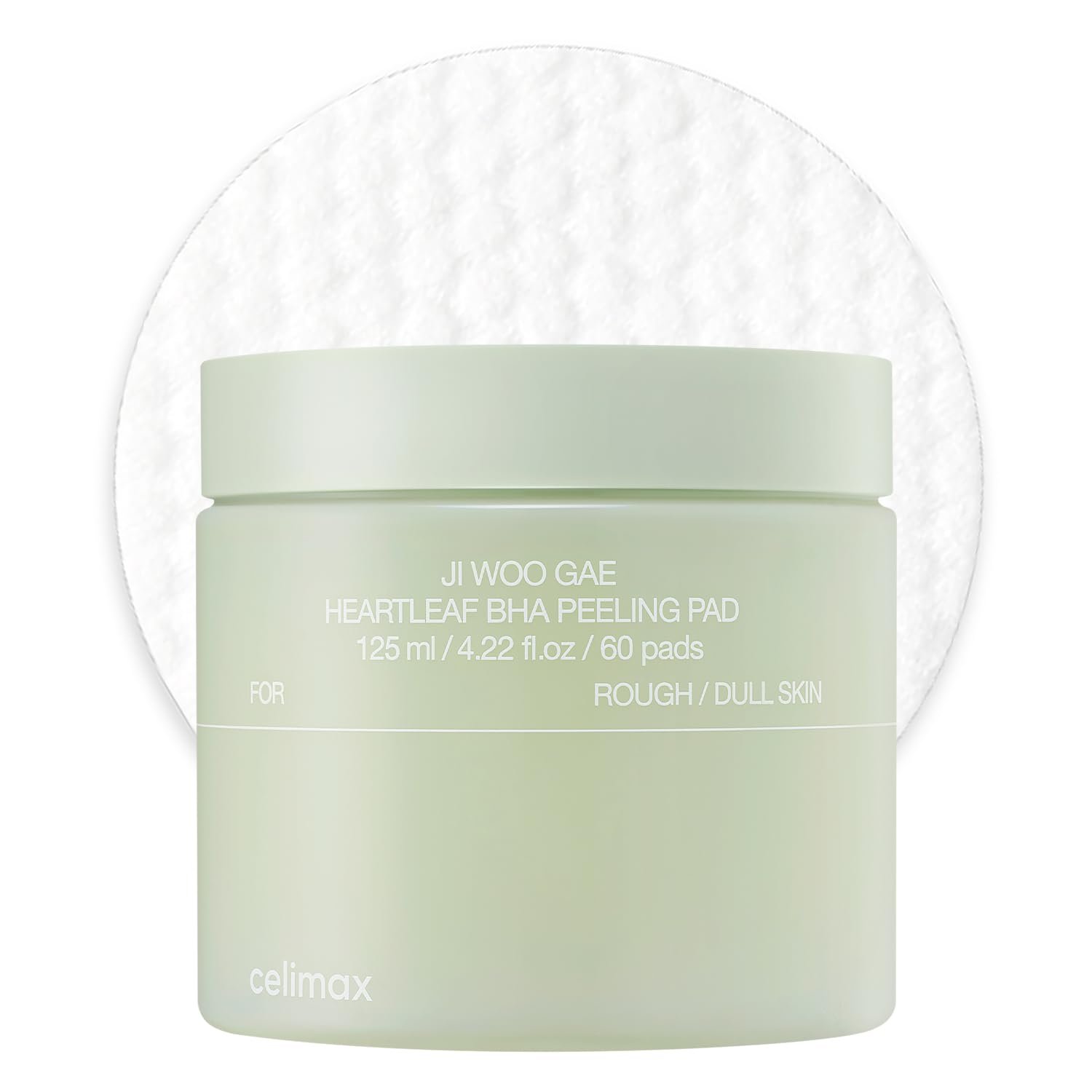 celimax Ji.Woo.Gae Heartleaf BHA Peeling Pad, 60 Pads | Pore Care, Exfoliating Double-Side Toner Pads, Hydrating Facial Peels, Tea Tree, For Acne Prone & Breakouts, Korean Skin Care