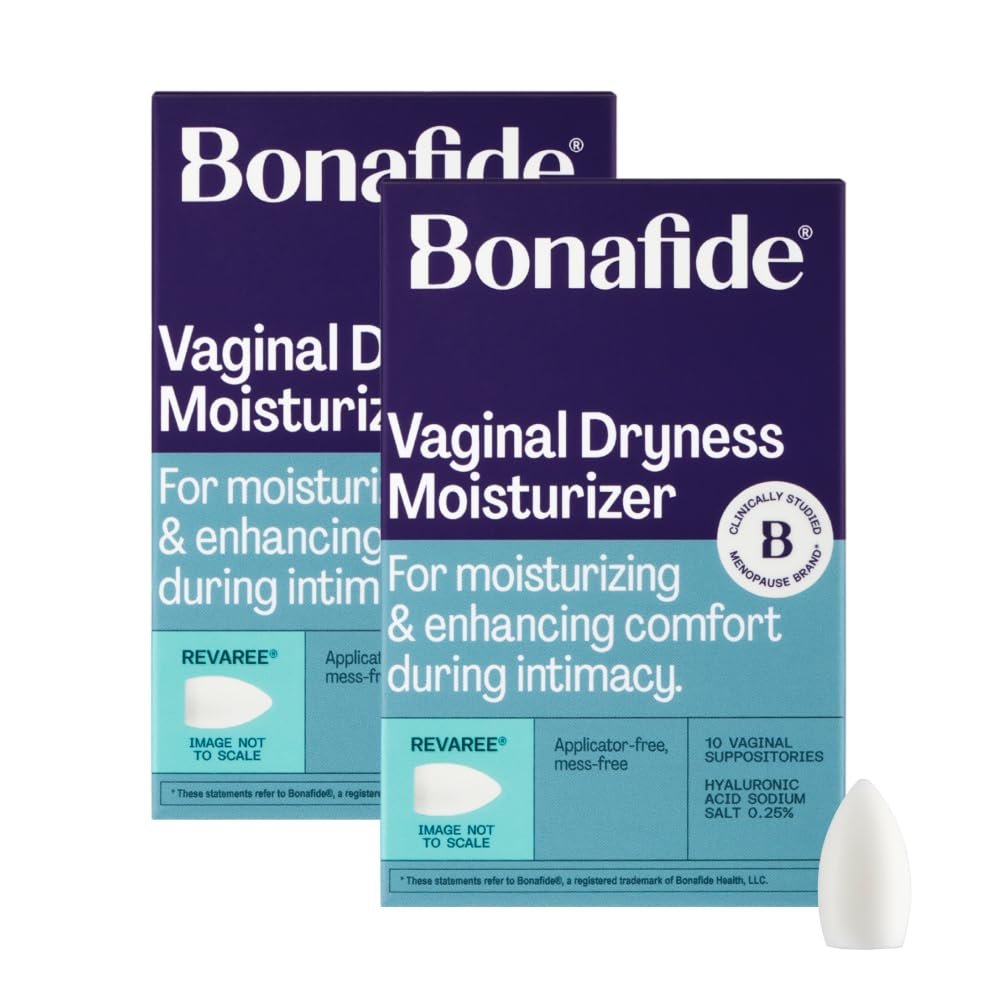 Bonafide Vaginal Moisturizer for Dryness Relief Revaree – 5 mg Hyaluronic Acid – Hormone-Free, Estrogen-Free – For Mild to Moderate Vaginal Dryness & Everyday Comfort — 2-Month Supply