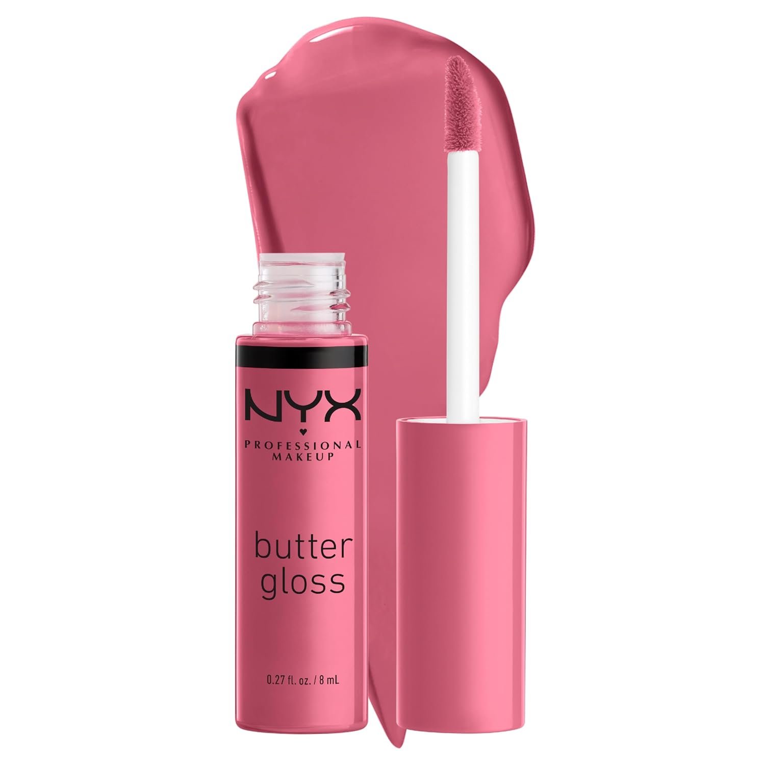NYX PROFESSIONAL MAKEUP Butter Gloss, Non-Sticky Lip Gloss – Angel Food Cake (True Mauve)