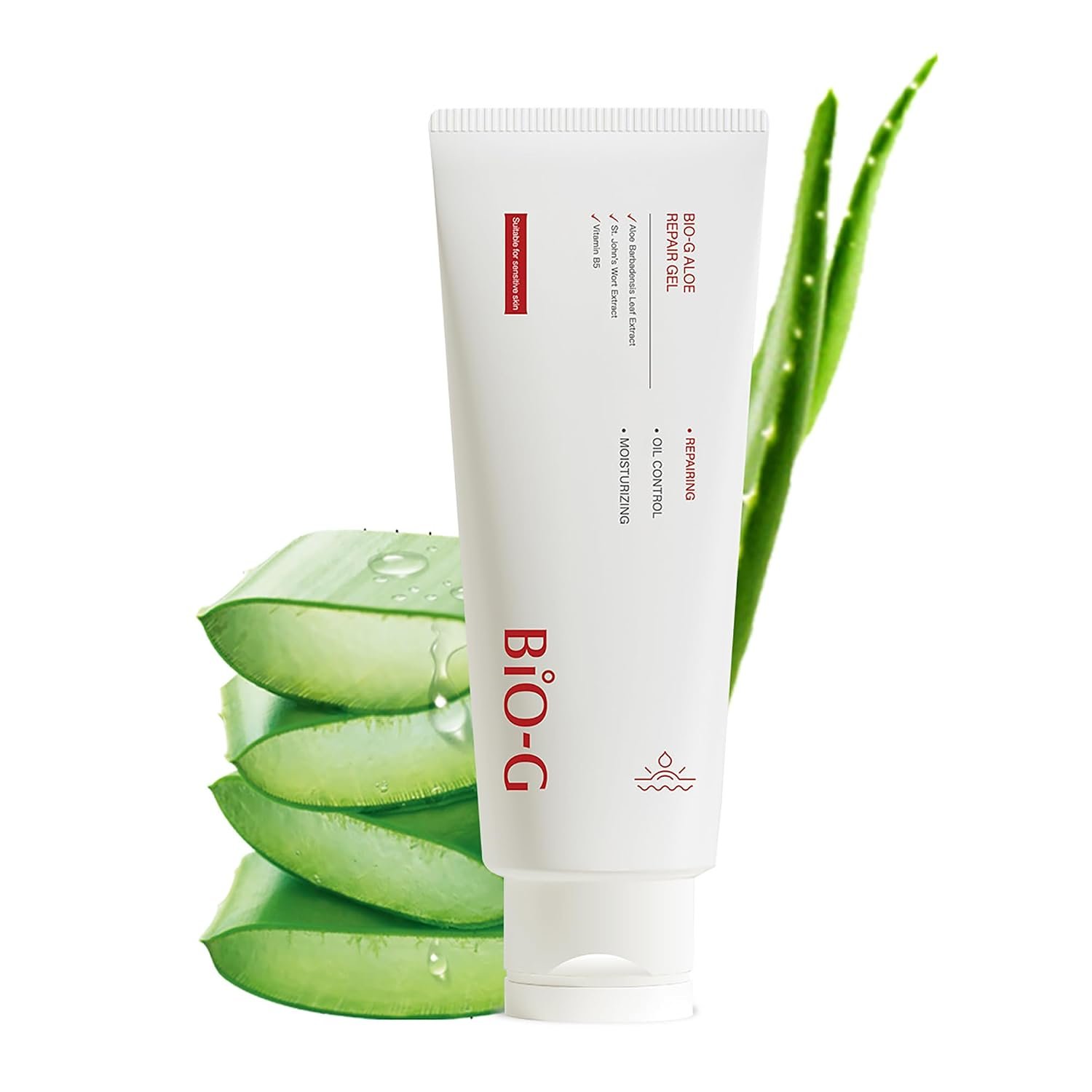 Bio-G Face Aloe Moisturizer with Hyaluronic Acid,Panthenol Aloe Vera Gel Sunburn Relief,After Sun Butter,Moisturizing, Fast Absorbing for Face, Skin, Body&Hair,200g/7oz
