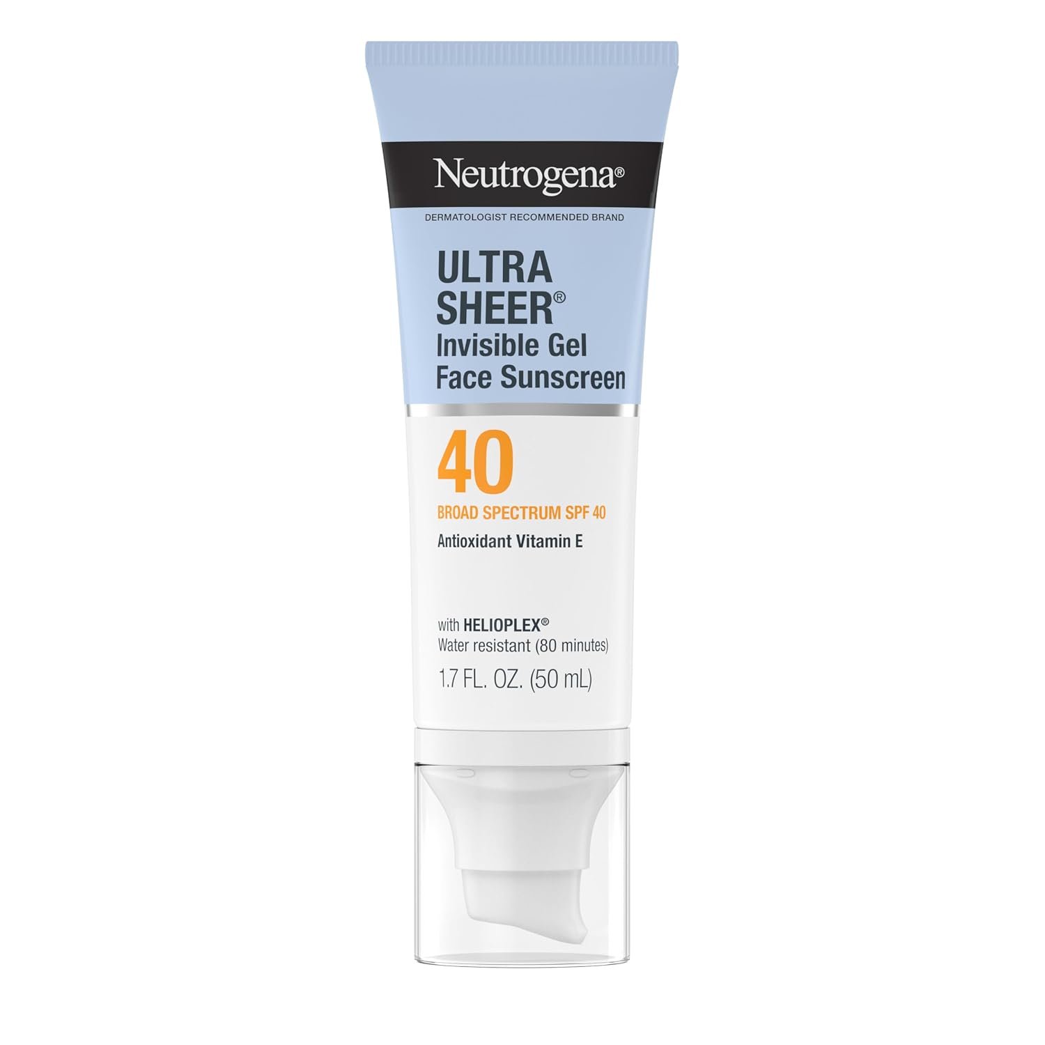Neutrogena Ultra Sheer Invisible Gel Face Sunscreen, SPF 40, 1.7 oz