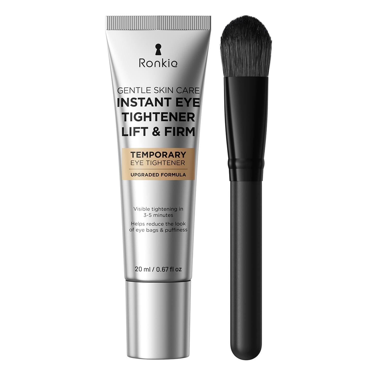 RONKIE Instant Firm Eye Tightener: Upgraded Formula for Women Helps Reduce Eye Bags Puffiness and Wrinkles in 3-5 Minutes When Time Matters 0.67 oz