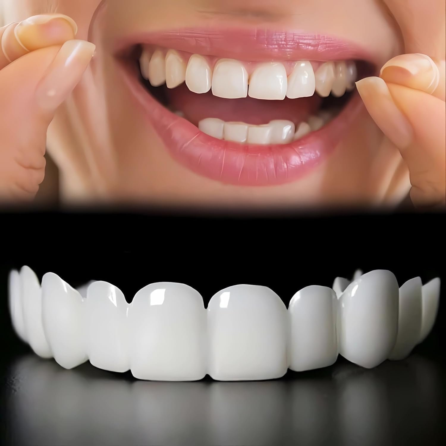 Adjustable 2 Pairs Kit – Smile Repair for Men/Women, Natural Comfortable Snap-on for Confident Smile Teeth Whitening Kits(white1)