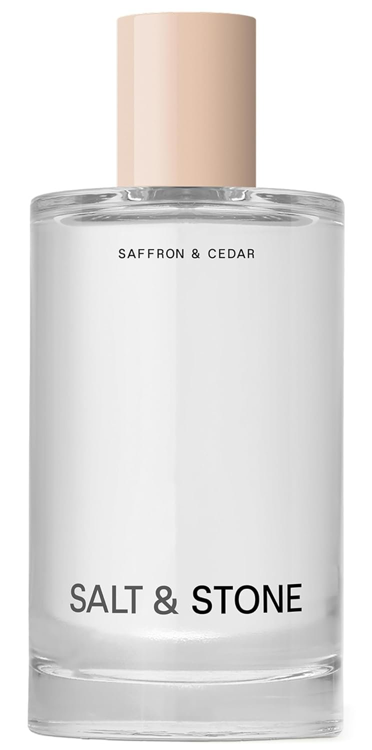 Salt & Stone Hair & Body Mist for Women & Men, Saffron & Cedar 3.4 fl oz | Body & Hair Mist, Sweet & Ambery Scented Body Spray, Gender Neutral Fragrance with Glycerin & Red Algae, Vegan, Paraben-Free