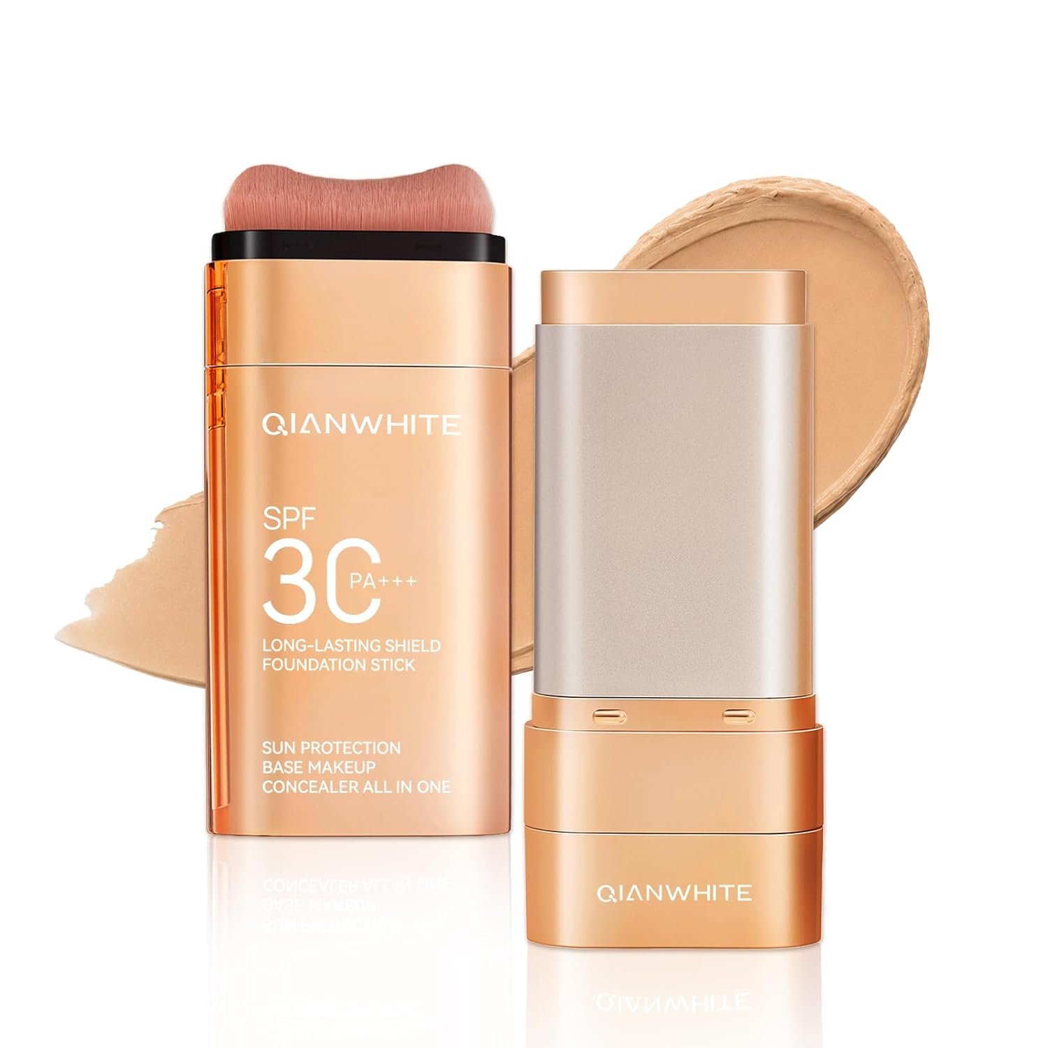 Face Sunscreen Stick – Korean Tinted Sunscreen for Face with SPF | Mineral Sunscreen Face Sunscreen for Women with Zinc Oxide & Titanium Dioxide, Facial Sun Screen Protection (LIGHT BROWN)