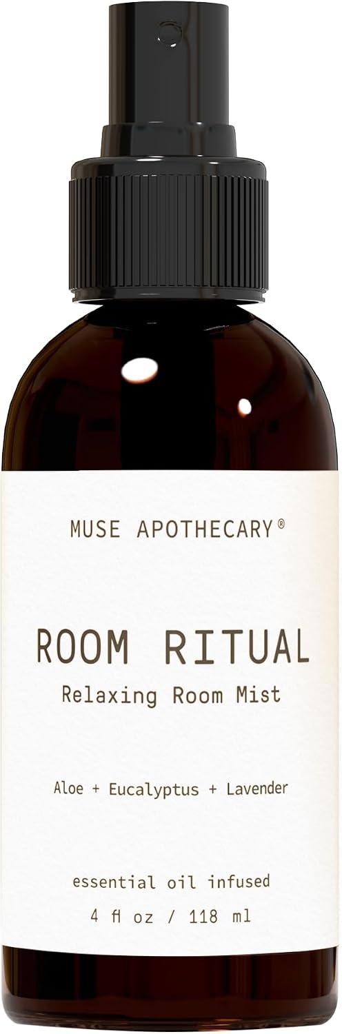 Muse Apothecary Room Ritual – Aromatic and Relaxing Room Mist, 4 oz, Infused with Natural Essential Oils – Aloe + Eucalyptus + Lavender