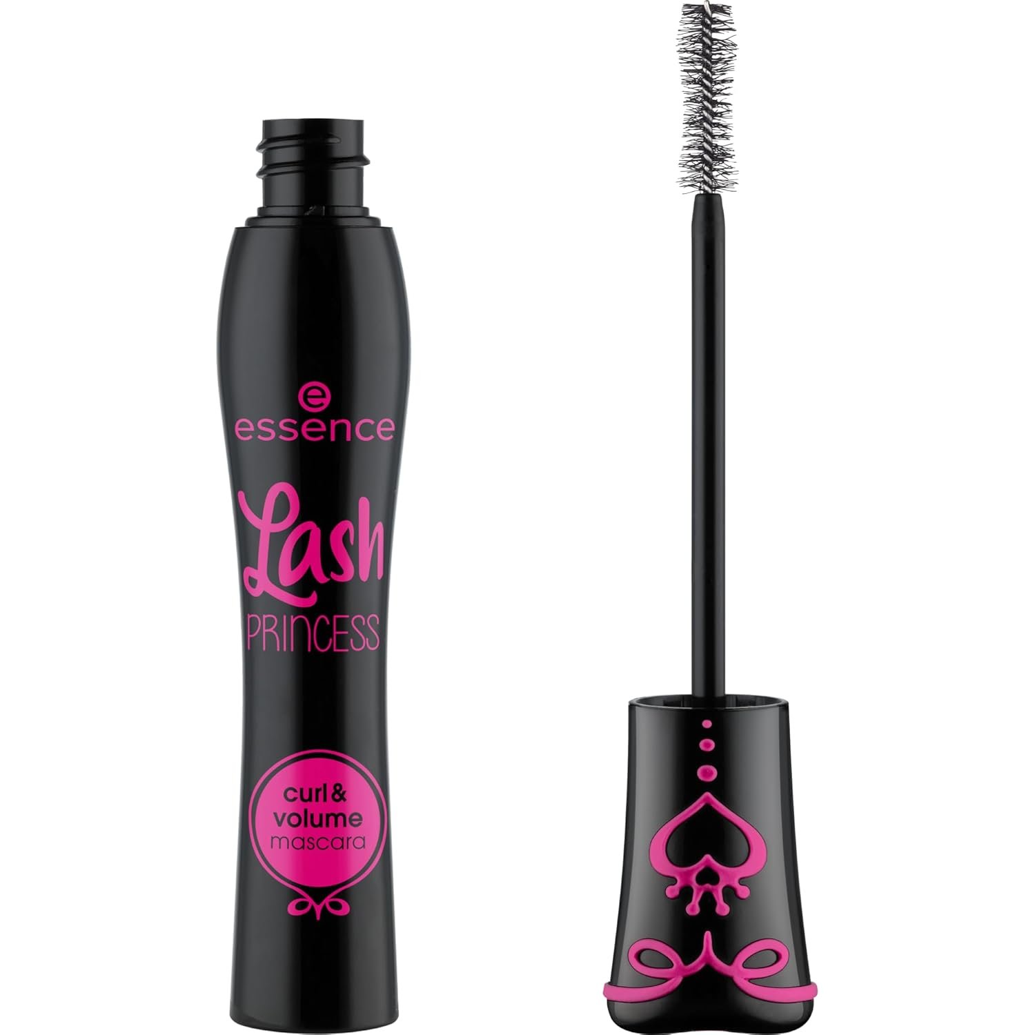 essence Lash Princess Curl & Volume Mascara, Black (Pack of 1) | Lifting, Volumizing & Lengthening Fiber Brush, Long-Lasting Lightweight Formula, Vegan, Cruelty Free, Paraben Free