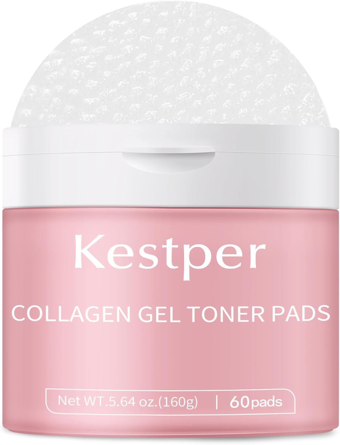 Collagen Gel Toner Pad for Face – Skin Firming,60 Pads | Improvin Elasticity,Pore Minimizer,Soothing Hydration, Gentle Exfoliating Face Pads