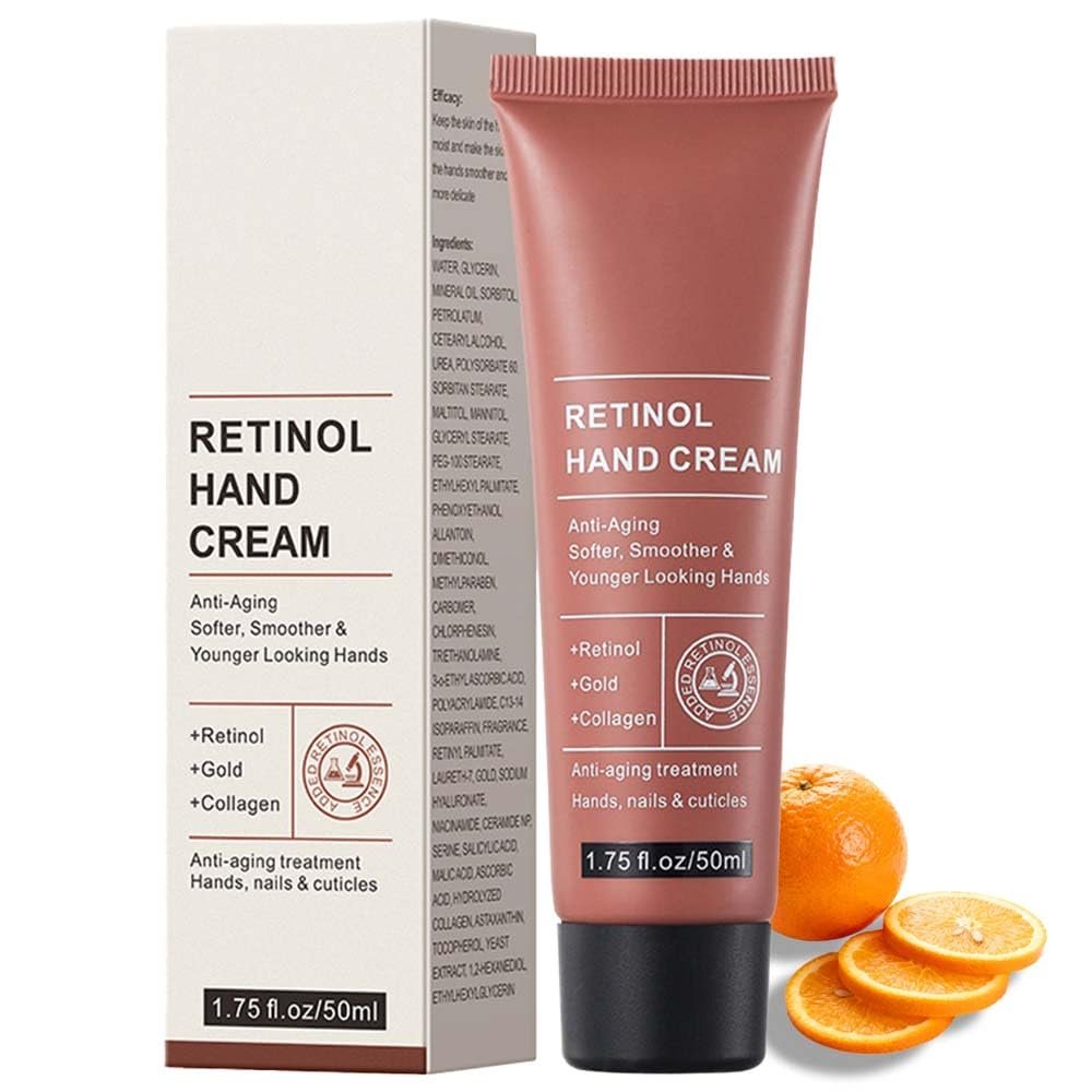 Retinol Hand Cream Anti Aging, 50G Remedy Hand Cream With Retinol | Enriched With Collagen, It is Specially Formulated for Aging, Dry, And Chapped Hands, Nourishing and Protecting Skin