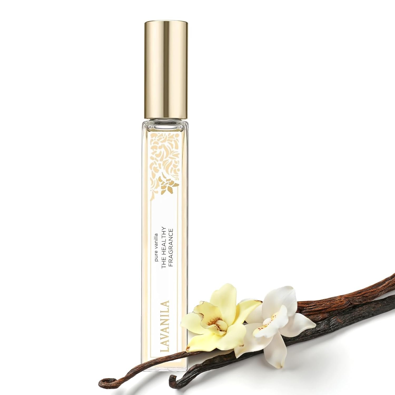 Lavanila Pure Vanilla Perfume for Women, Travel Size Roller 0.32 Fl Oz | Clean Vanilla Perfume, Long Lasting Women’s Eau de Parfum with Madagascar Vanilla – Natural Fragrance, Women’s Fragrances