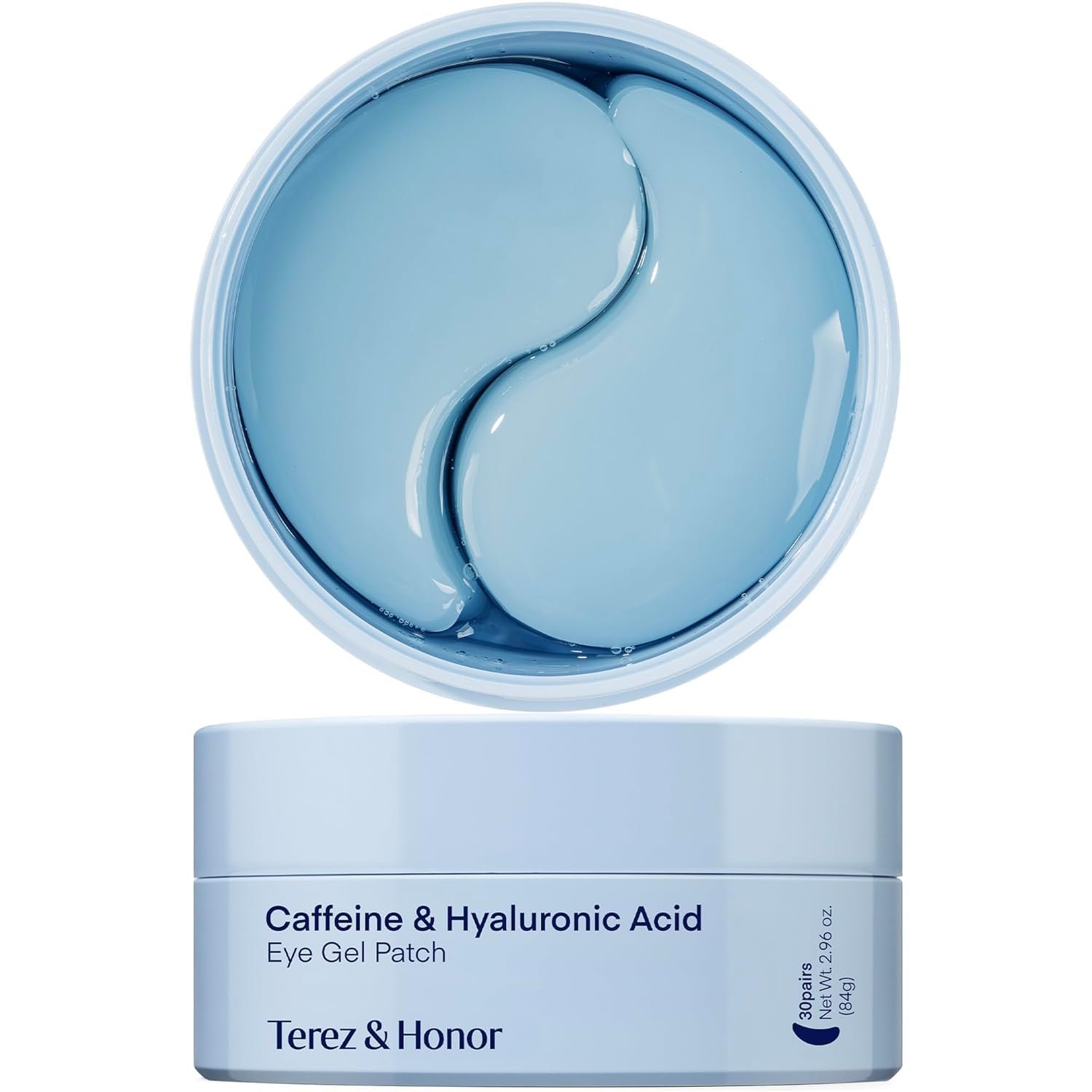 Terez & Honor Under Eye Patches for Dark Circles – 60 Korean Hydrogel Masks for Puffiness, Bags, Wrinkle with Caffeine, Hyaluronic Acid, Niacinamide – Undereye Hydrating & Cooling, Vegan, No Fragrance