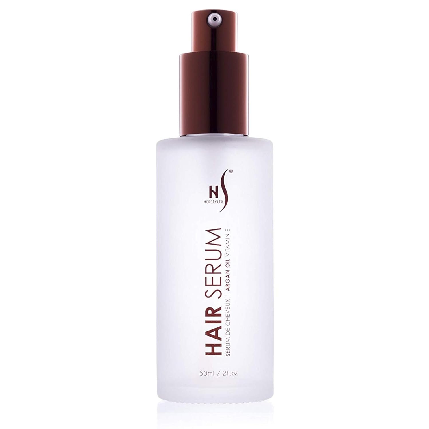 HerStyler Argan Oil Hair Serum – for Frizz, Straightening, Styling & Shine | Hair Repair Serum for Frizzy & Damaged Hair – Lightweight – Hydrating – Fast Absorbing – For Thicker, Fuller Hair – 1 Pack