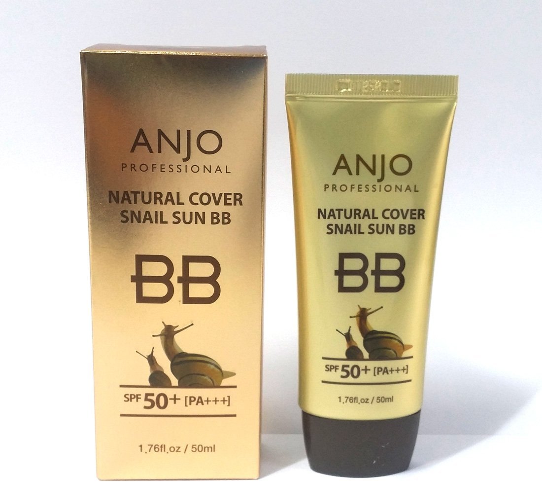 [ANJO] Natural Cover Snail Sun BB Cream SPF 50+PA+++ 50ml X 1EA / Makeup Base/Snail Mucus/Korean Cosmetics