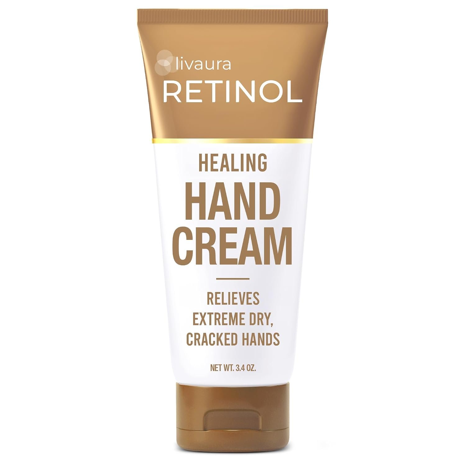 Retinol LIVAURA Hand Cream for Women – Daily Moisturizer for Dry Hands | Non-greasy hand cream that moisturizes dry, cracked hands and softens rough skin – fast-absorbing travel-size hand lotion