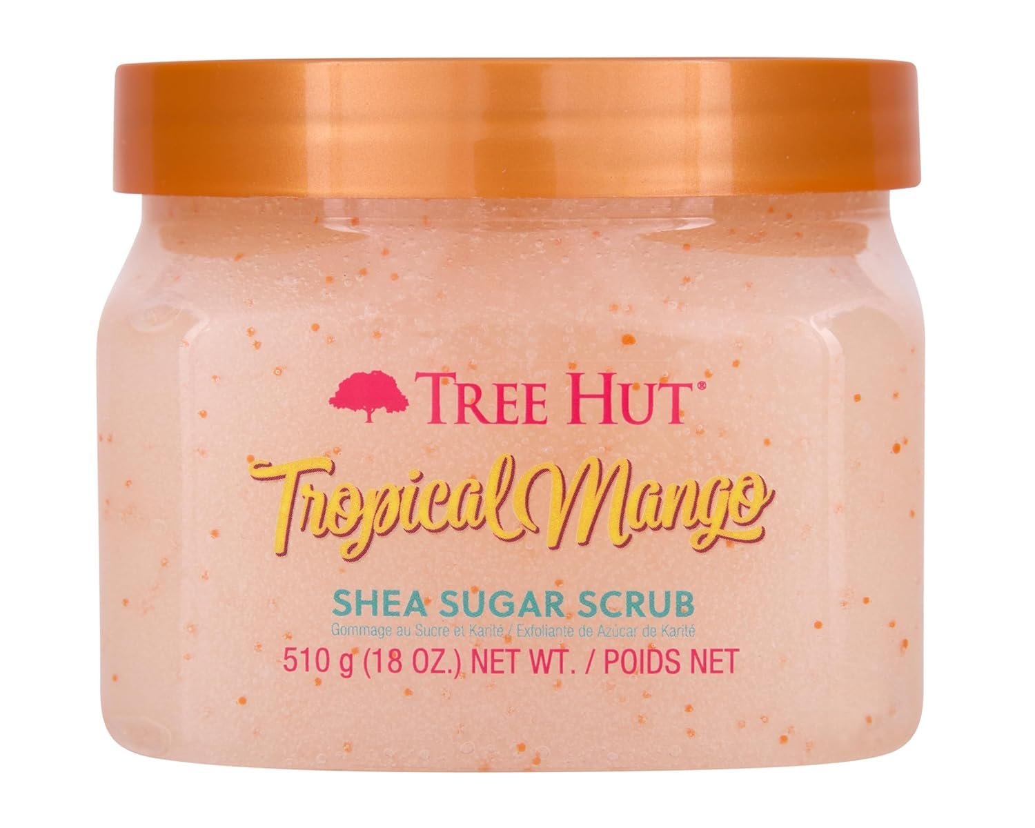 Tree Hut Tropical Mango Body Scrub, Exfoliating Sugar Scrub, Vegan, 18 Oz | Exfoliating & Nourishing with Shea Butter & Essential Oils, Body Exfoliator for All Skin Types, Self Care Gifts for Women