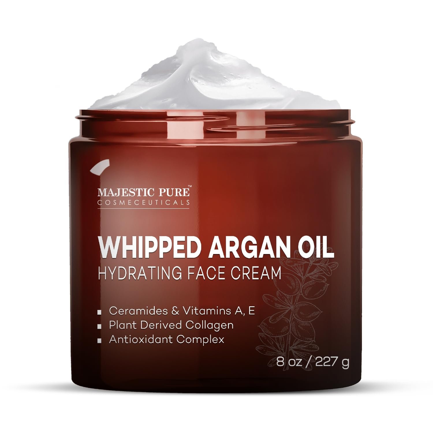 Majestic Pure Whipped Argan Oil Face Cream – 8 Oz | Designed for everyday facial moisturizing as part of your skincare routine.