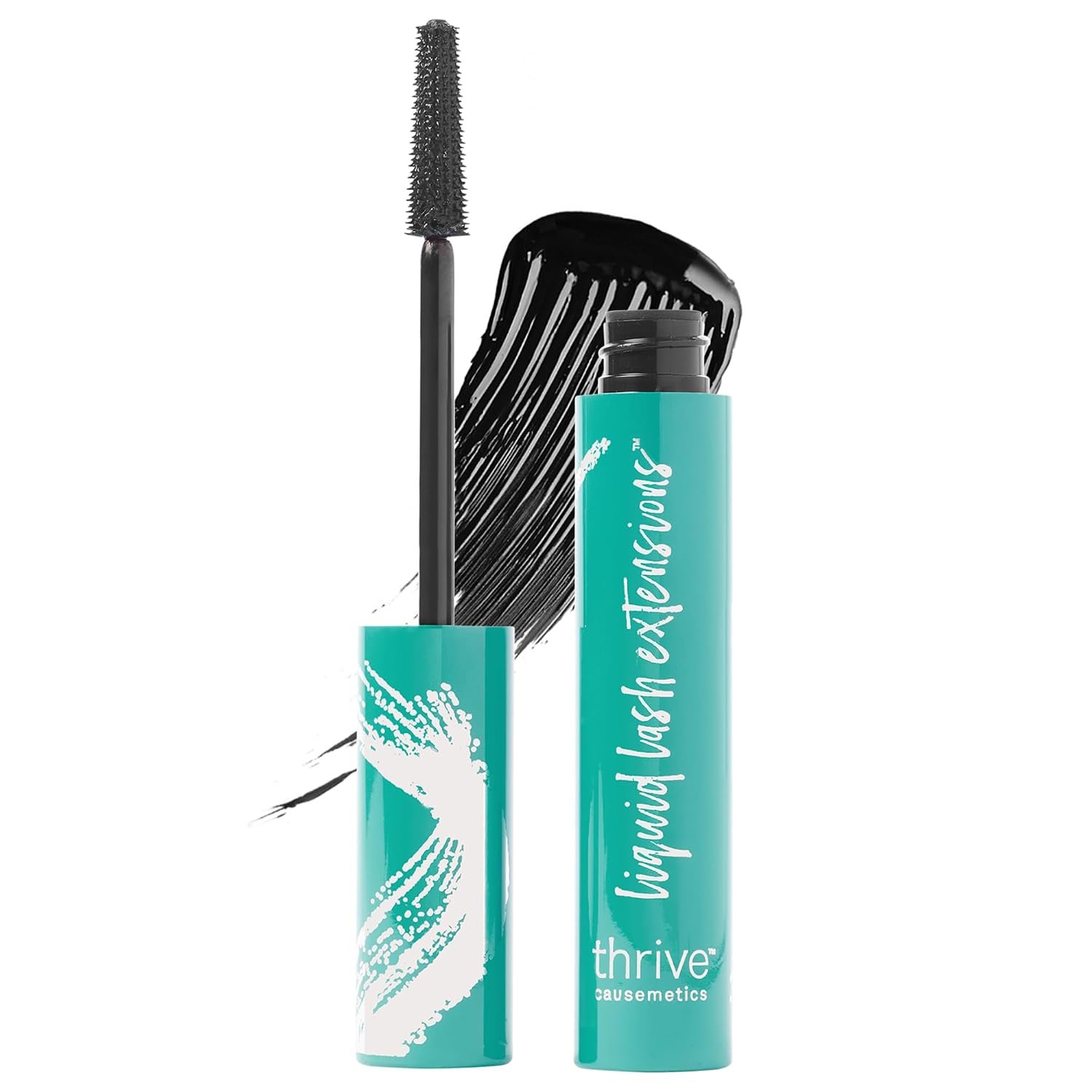 Thrive Causemetics Liquid Lash Extensions Mascara, Rich Black Shade | Tubing Formula Lengthens, Volumizes, Curls, Smudge Proof, Washable, No Clumping or Flaking, Vegan & Cruelty Free, Brynn Shade