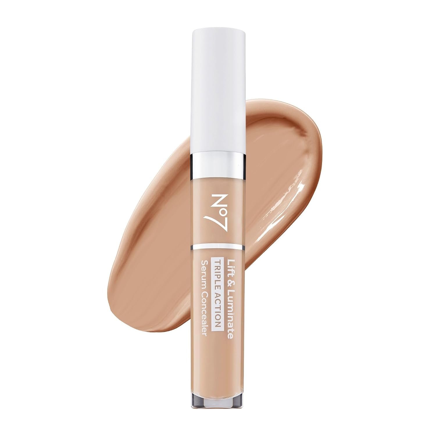 No7 Lift & Luminate Triple Action Serum Concealer, Light, 8ml | Anti-Aging Liquid Makeup, Medium to Full Coverage, Conceals Blemishes & Dark Circles