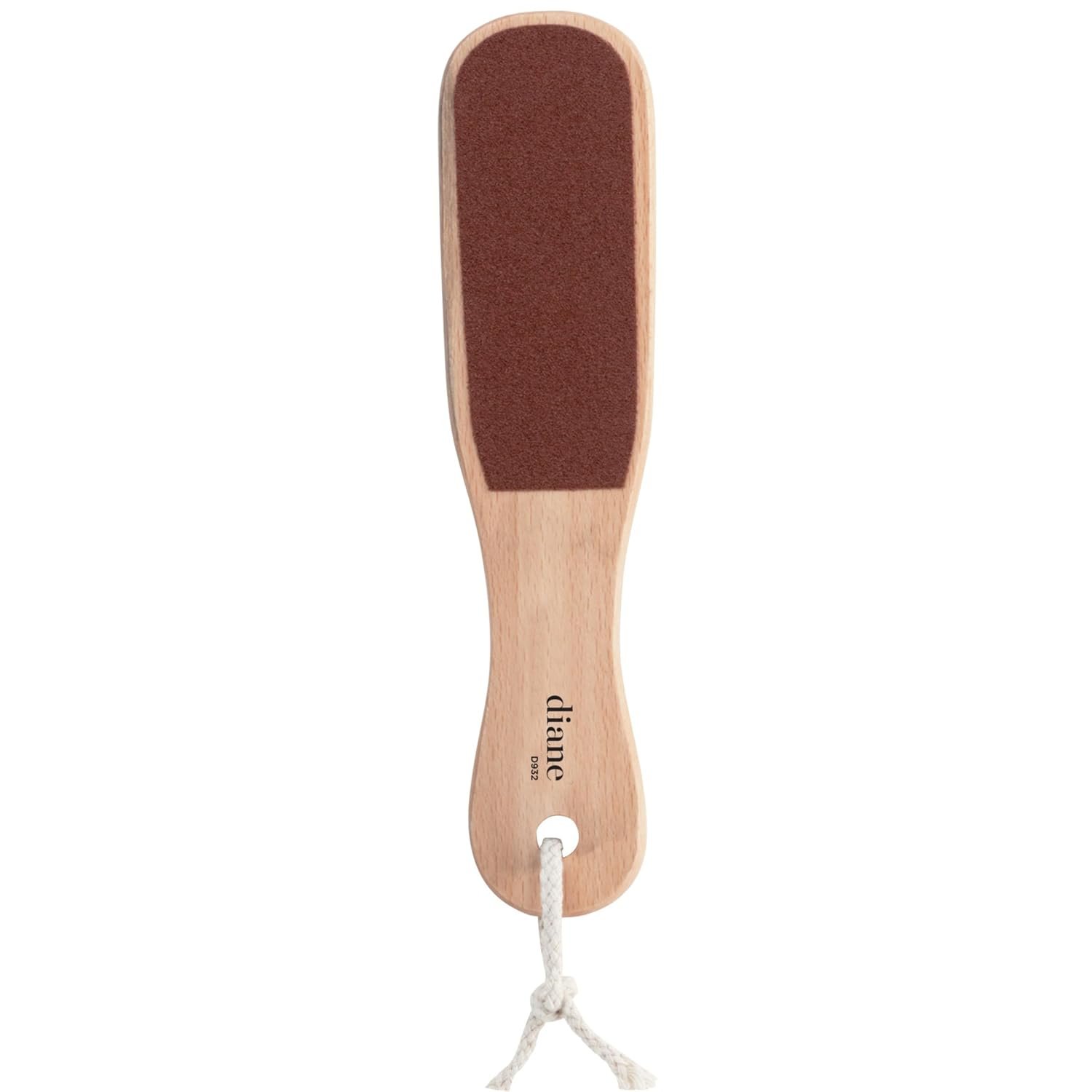 Diane 2-Sided Foot File Callus Remover for Feet, Wooden Handle Pedicure Tool, Foot Scrubber & Heel Scraper for Dead Skin, Dry Cracked Feet & Smoothing Heels, Wet or Dry Use, 10″ x 2 3/8″, 100/80 Grit