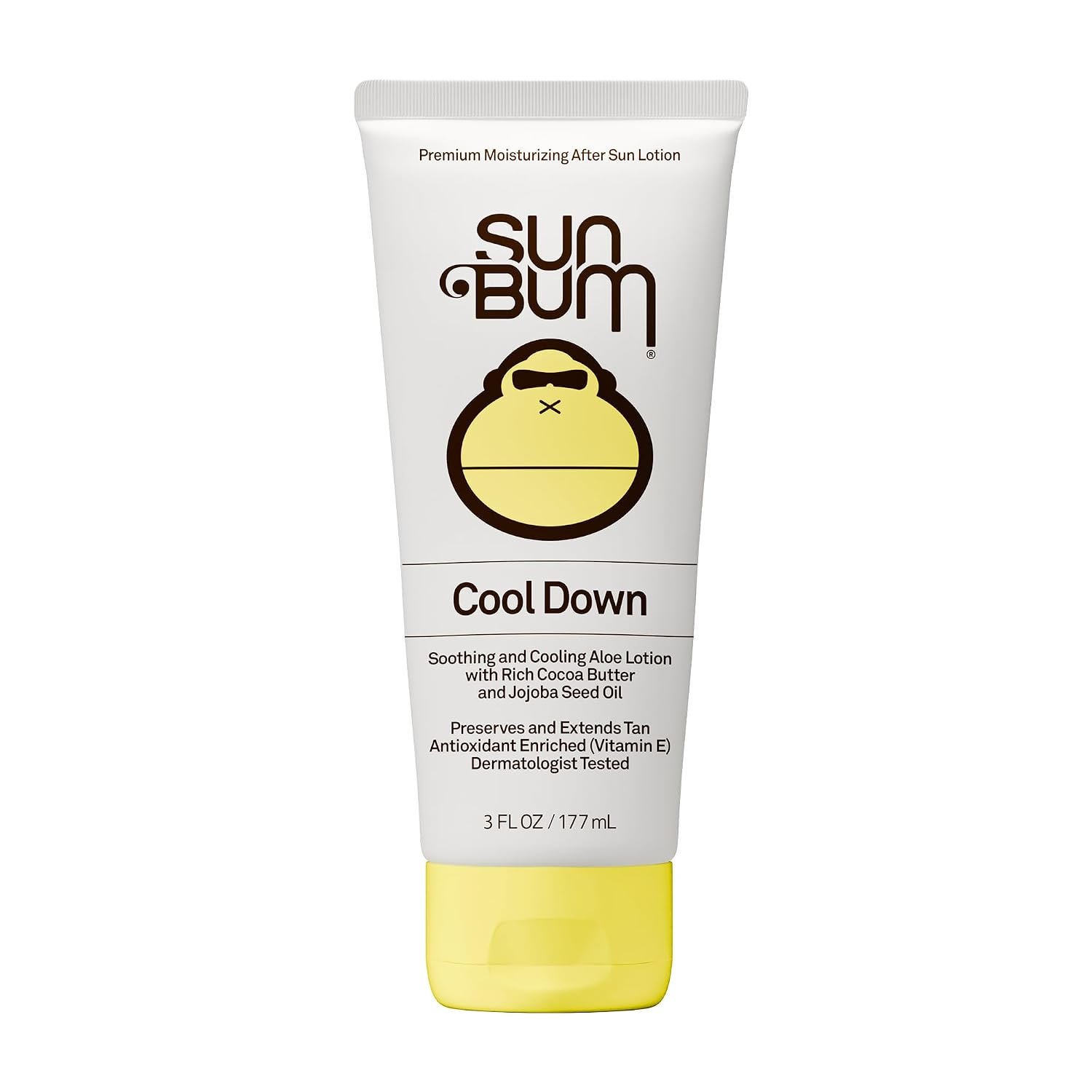 Sun Bum Cool Down Aloe Vera Lotion – Travel Size, 3 oz | Vegan, After Sun Care with Cocoa Butter to Soothe and Hydrate Sunburn with Vitamin E