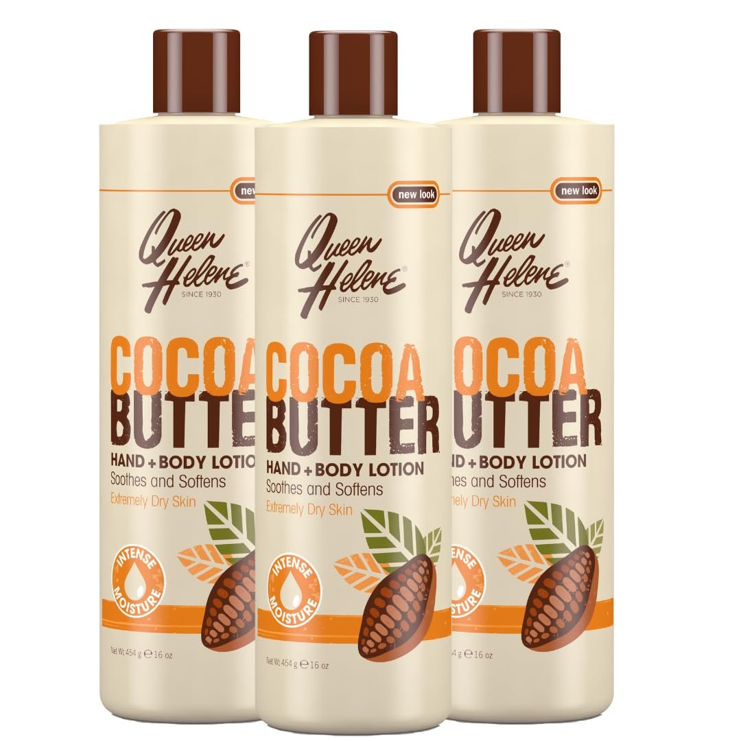 QUEEN HELENE Cocoa Butter Hand & Body Lotion 16 oz (Pack of 3)