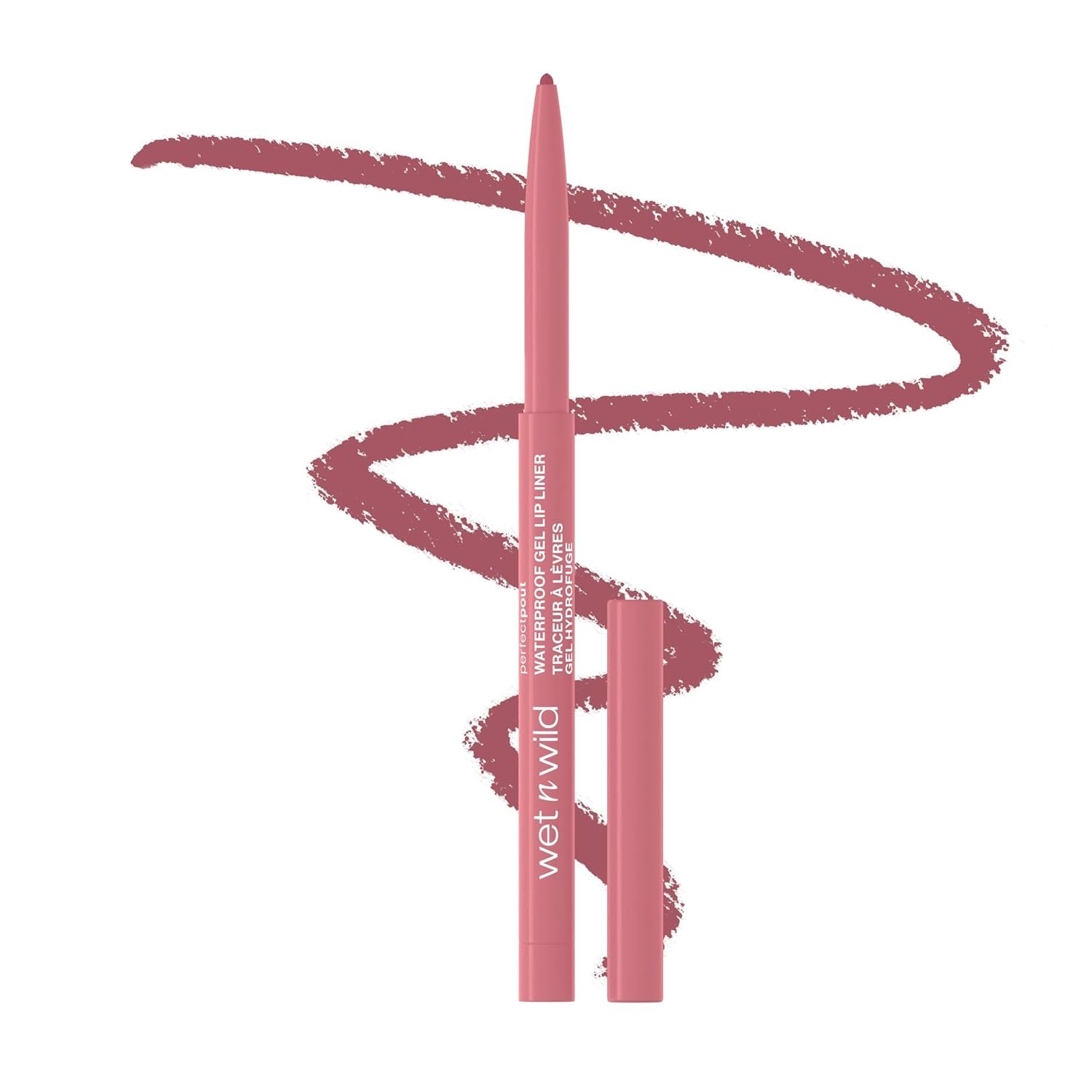 wet n wild Perfect Pout Matte Retractable Gel Lip Liner Pencil, Rich Creamy Long Lasting Color, Well-Defined and Flawless Application, Vegan & Cruelty-Free – Purple Lay Down the Mauves