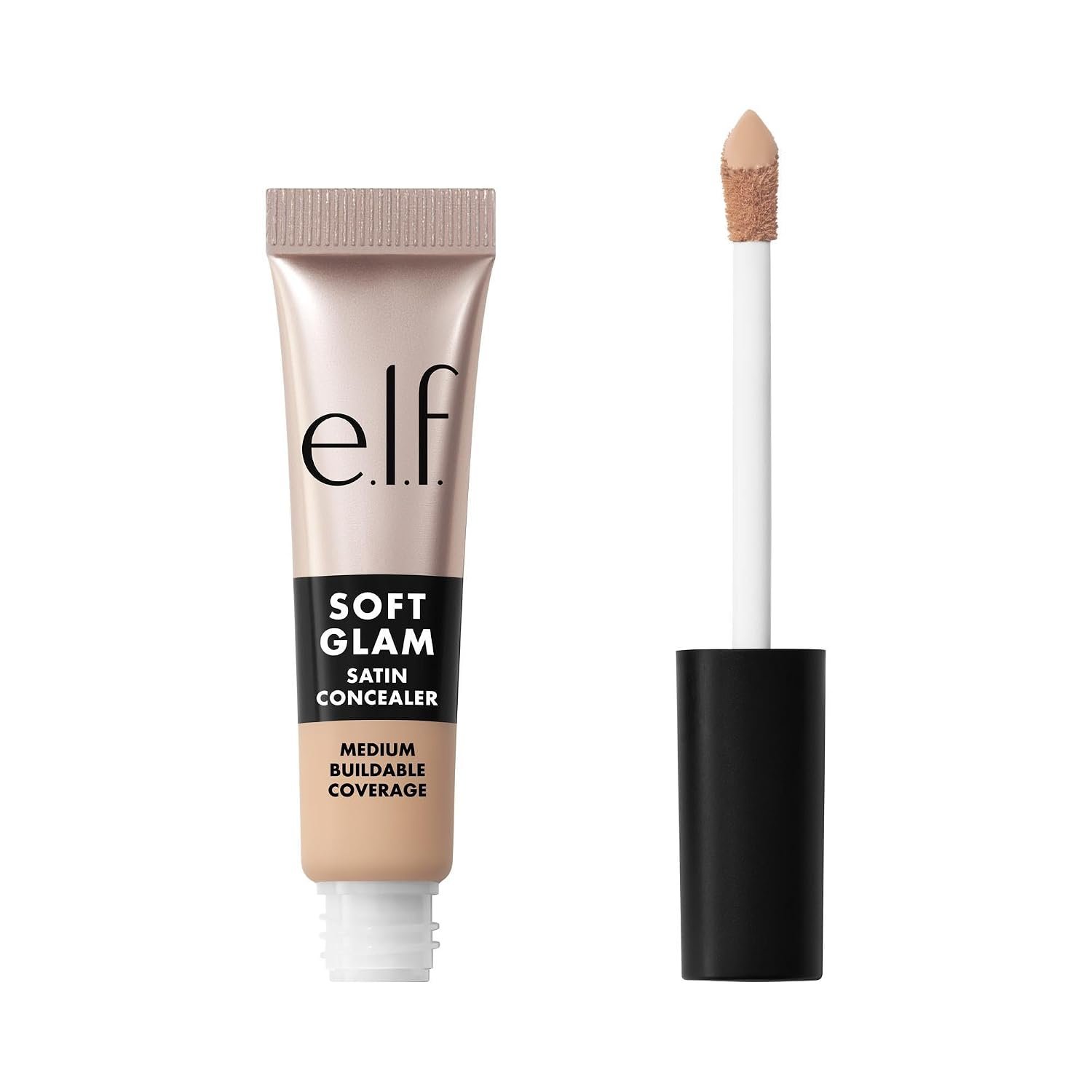 e.l.f. Soft Glam Satin Concealer, Medium Coverage For Blemishes & Under-Eye, Crease-Resistant, Long Lasting, Vegan & Cruelty-Free, 20 Light Cool