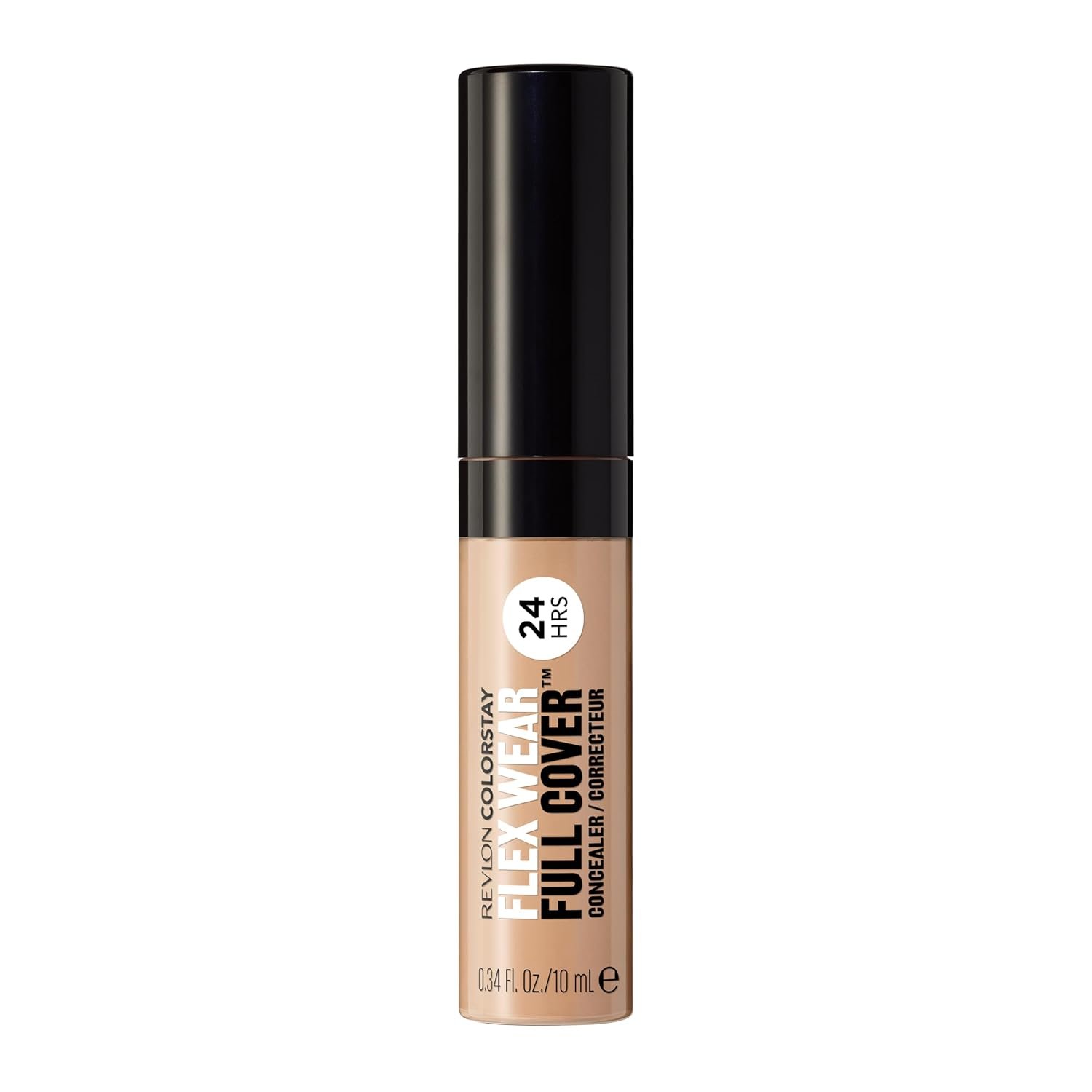 Revlon ColorStay Flex Wear Full Cover Concealer, 040 Medium, 0.34 fl oz | Full-cover, non-creasing concealer with hyaluronic acid & vitamin E. Flexible longwear.