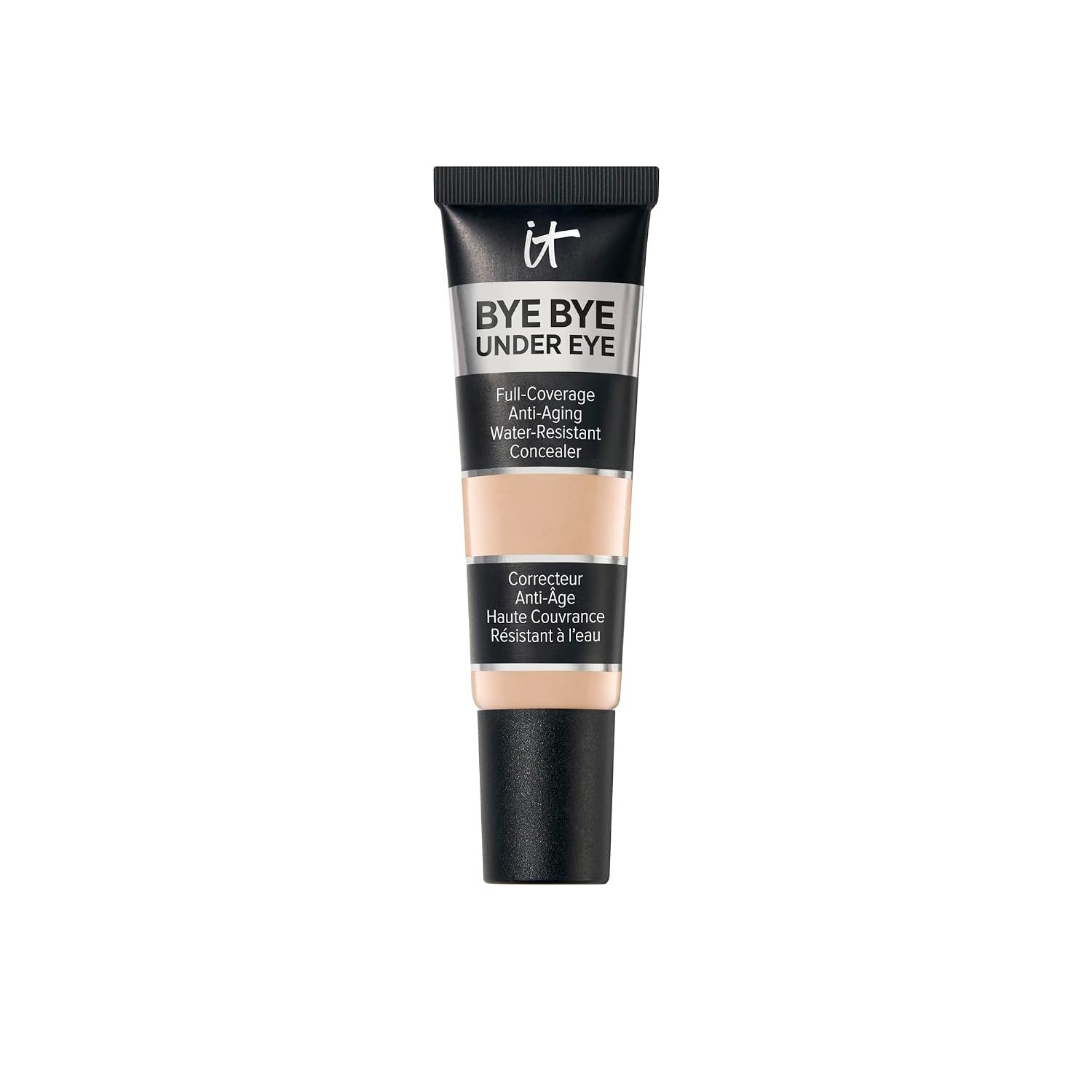 IT Cosmetics Bye Bye Under Eye Anti-Aging Full Coverage Concealer | Water-resistant Eye + Face Concealer for Dark Circles, Reduce Fine Lines, Hydrating Natural Finish, For All Skin Types