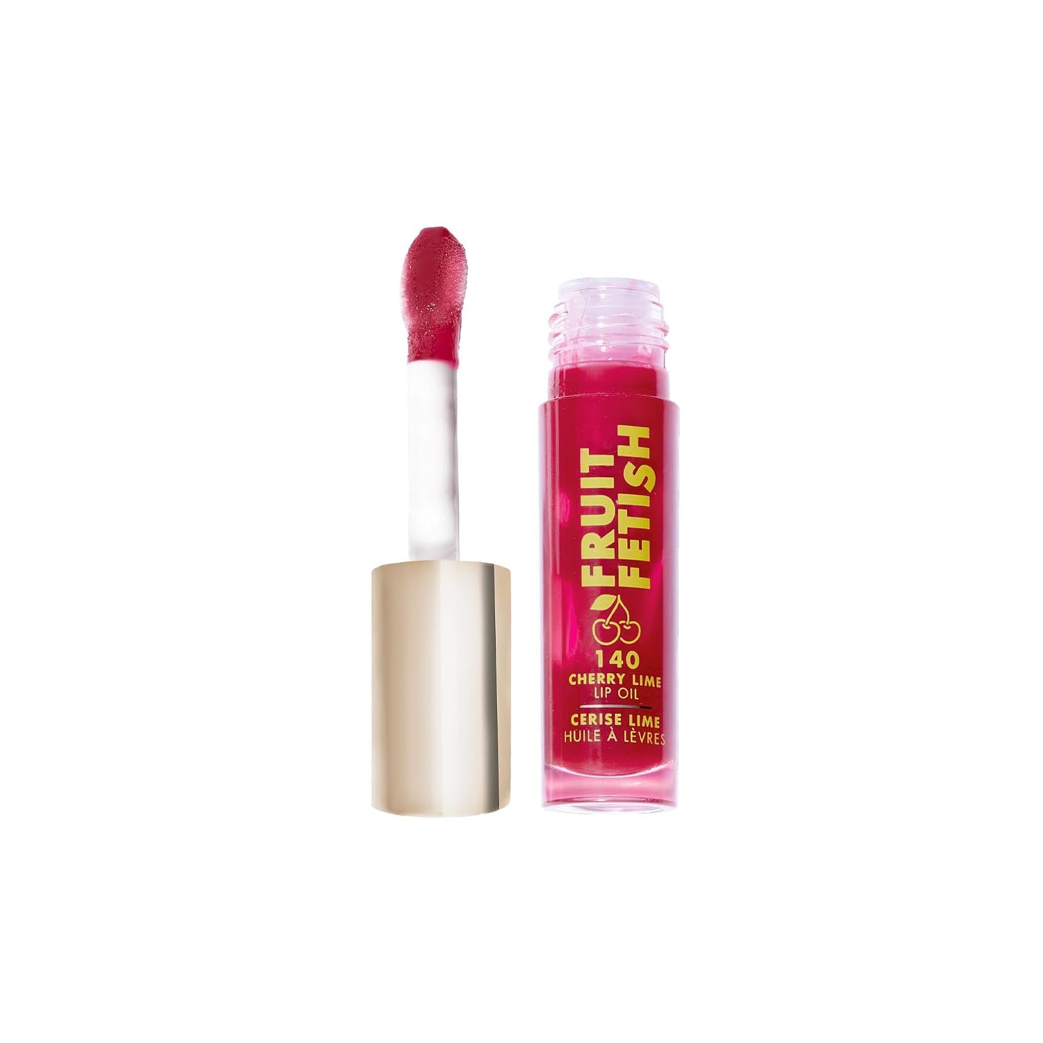Milani Fruit Fetish Lip Oil, Tinted Hydrating Lip Gloss – Cherry Lime | Delivers Intense Hydration, Glossy Color & A Hint Of Flavor. Made W/ Vitamin E. Vegan & Cruelty-Free. Non Sticky Clear Shine