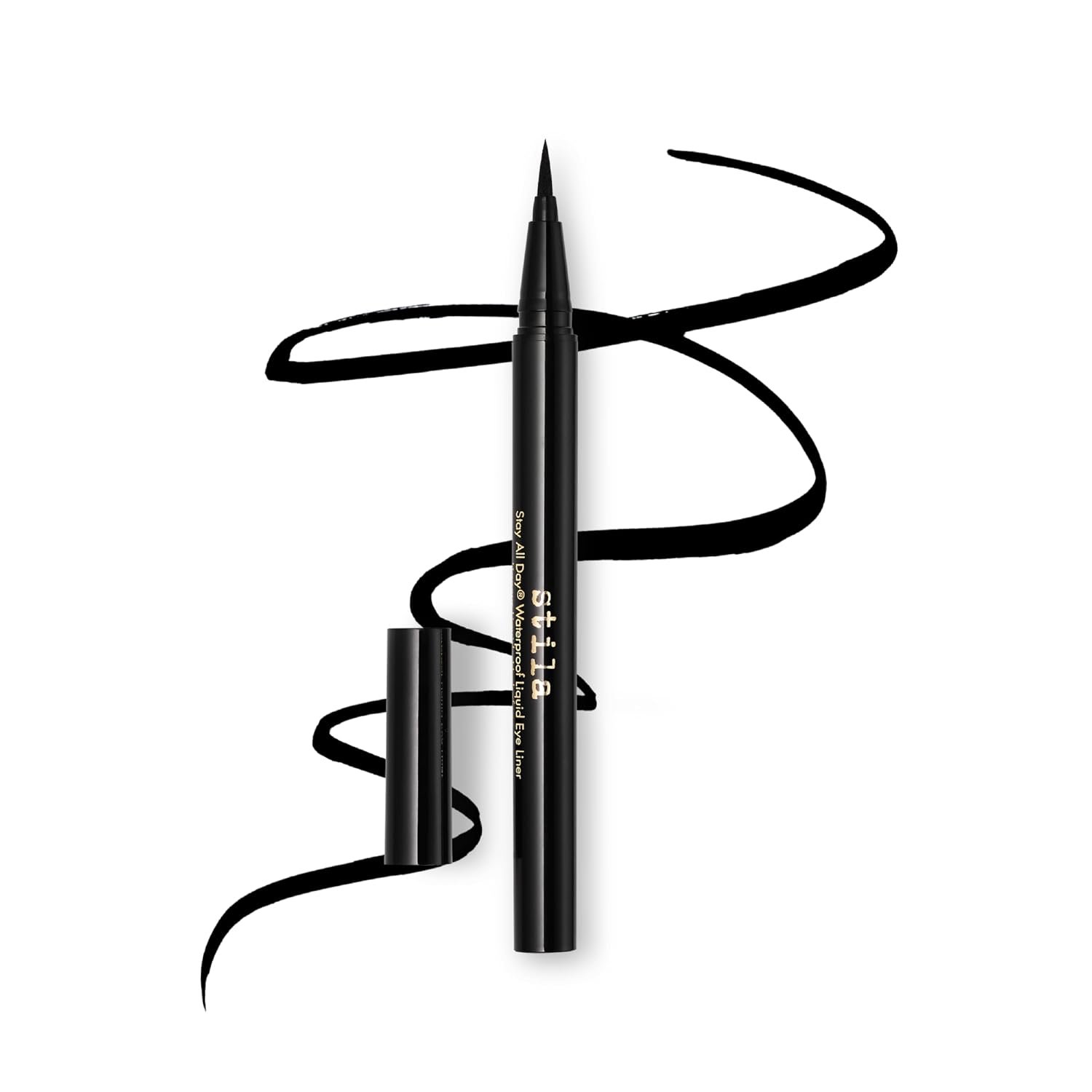 stila Stay All Day Waterproof Liquid Eye Liner, Micro Tip | Ultra-Fine Micro Tip Liquid Eyeliner for Precise Lines, Waterproof Smudge-Proof, Long-Lasting Satin Finish, Cruelty-Free