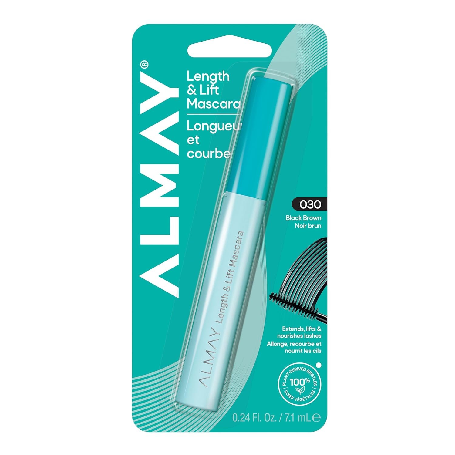 Almay Length & Lift Mascara, 30 Black Brown, 1 Count | Nourishing, lengthening mascara that lifts and defines lashes without clumping. Hypoallergenic.