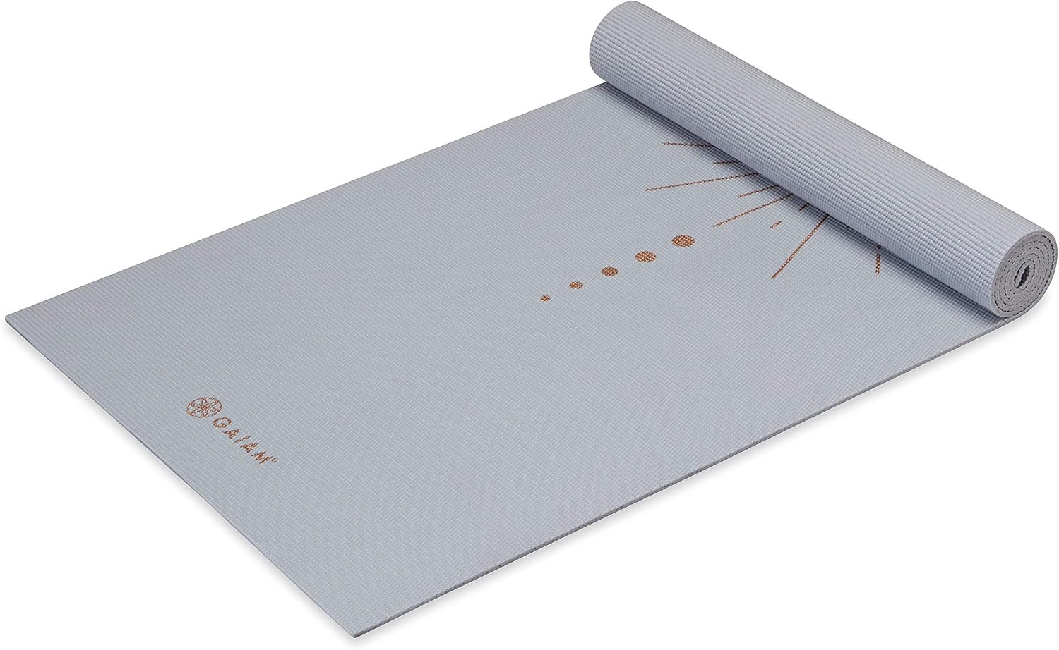 Gaiam Premium Yoga Mat, 6mm Thick Print Mat | Premium 6mm thick cushioning for joint support. Non-slip print design for yoga, Pilates & floor workouts.