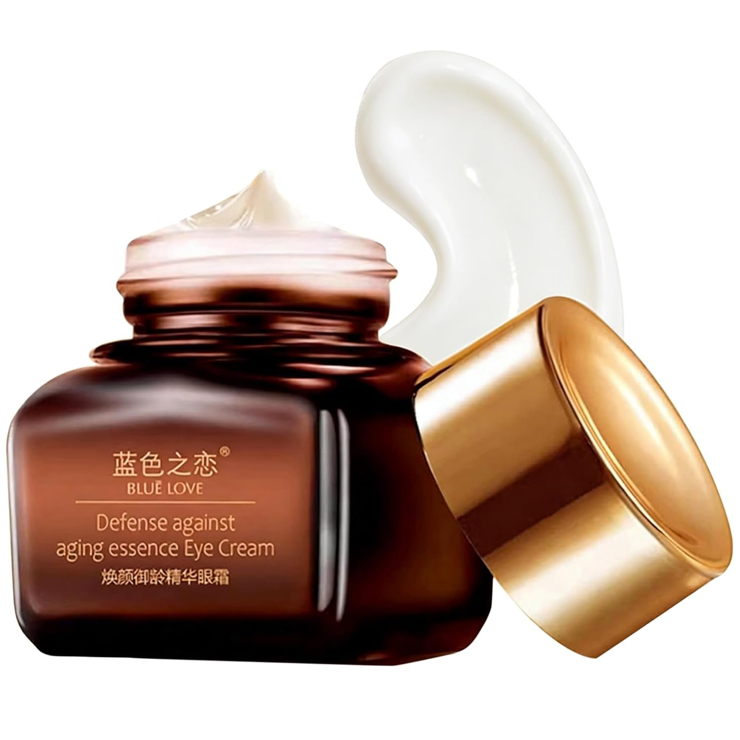 BLUE LOVE Eye Cream for Puffiness – Under Eye Bags & Dark Circles, 0.71 oz | Lightweight cream helps smooth the look of fine lines. Refreshes tired eyes. Moisturizing Absorbs quickly without heaviness.