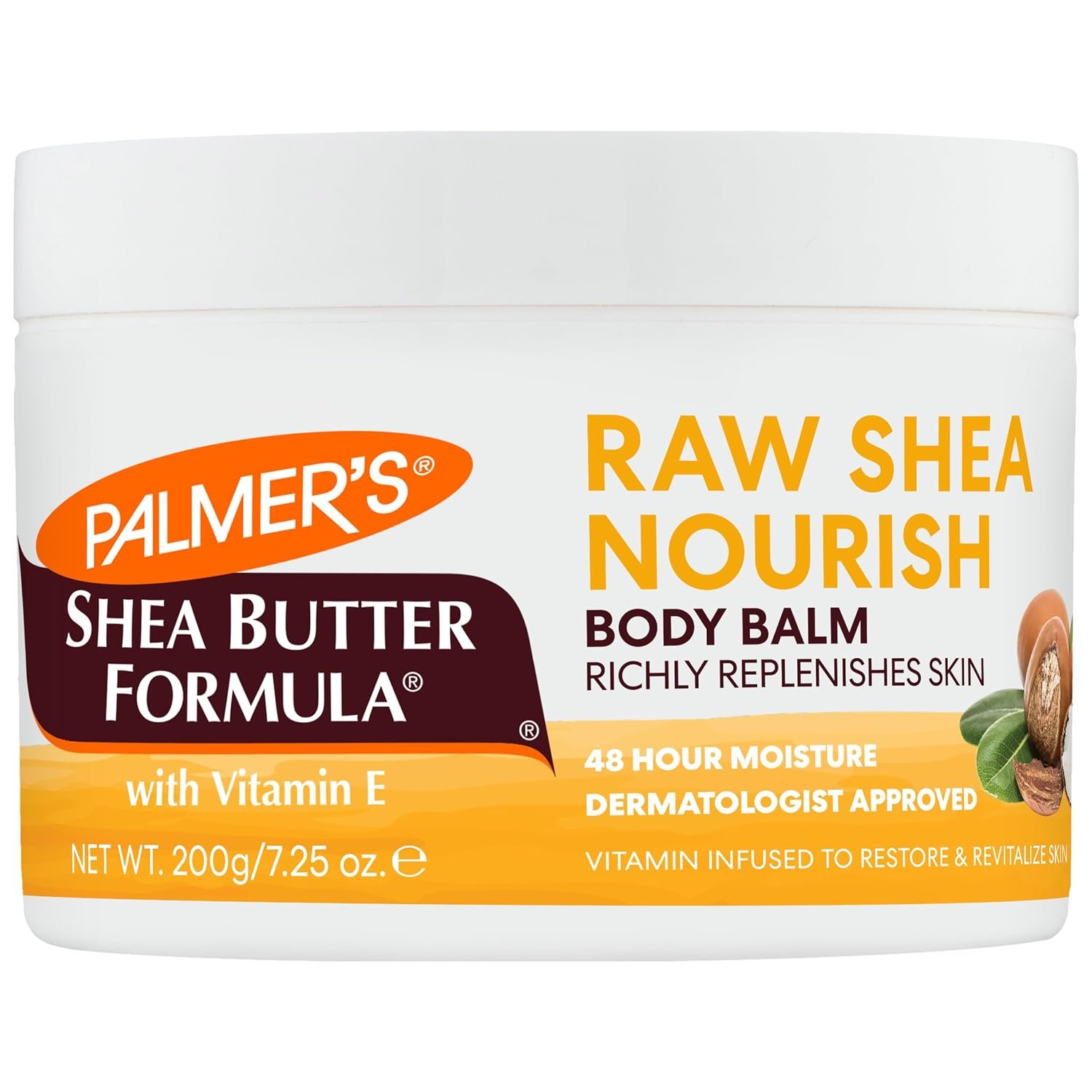 Palmer’s Raw African Shea Body Butter, Dry Skin Moisturizer (7.25 Oz) | Soothing and Nourishing Body Moisturizer for Rough Skin, Suitable for Sensitive & Eczema-Prone Skin, 48hr Moisture