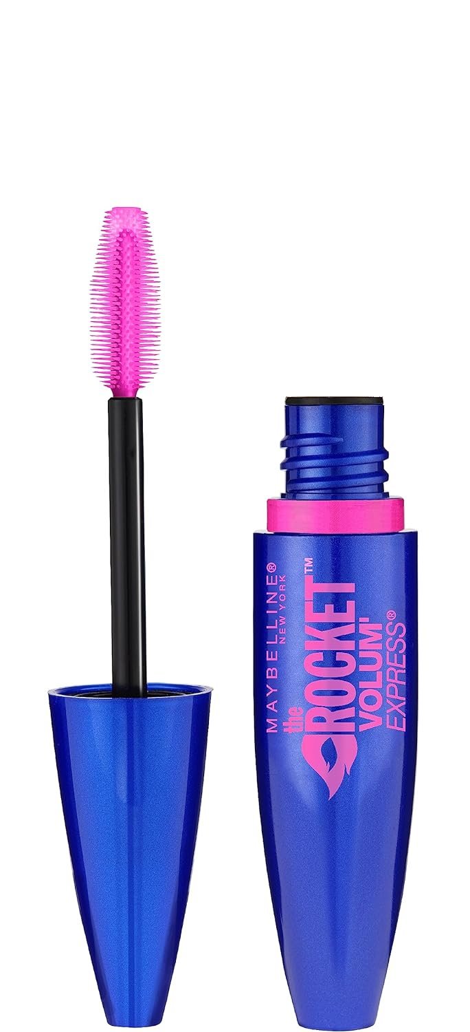 Maybelline Volum’ Express The Rocket Volumizing Washable Mascara, Blackest Black, 1 Count