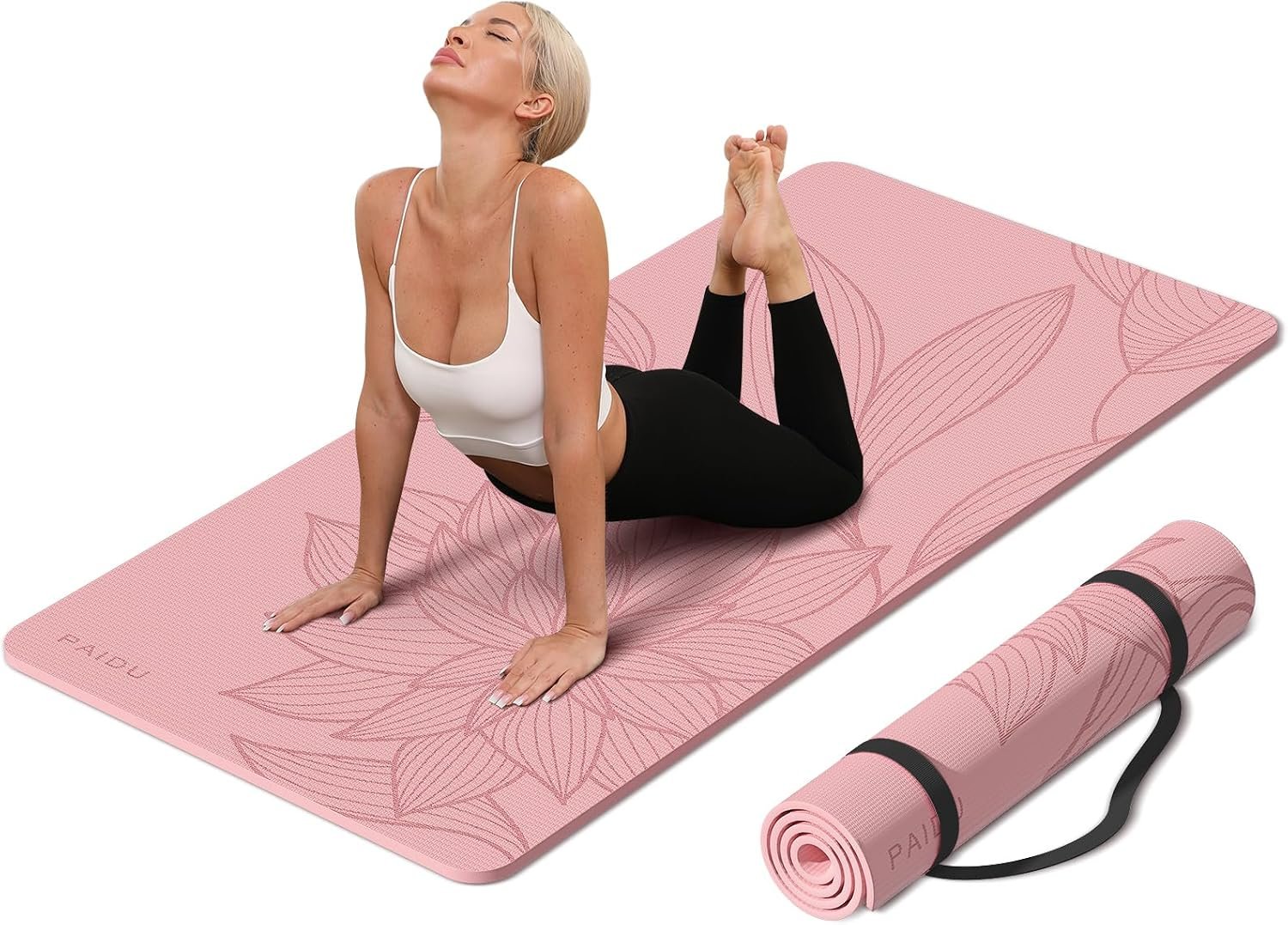 PAIDU Large Yoga Mat 72″x36″x10mm Non-Slip Exercise Mat for Home Gym Studio | Extra wide & thick non-slip yoga mat, works on all floors, ideal for stretching, yoga studio, gym and home workouts