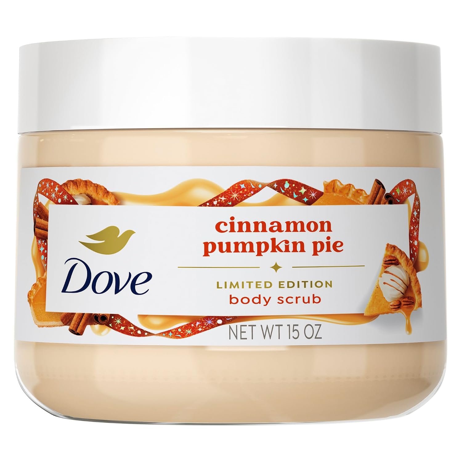 Dove Scrub Cinnamon Pumpkin Pie Exfoliates & Moisturizes Skin 15 OZ