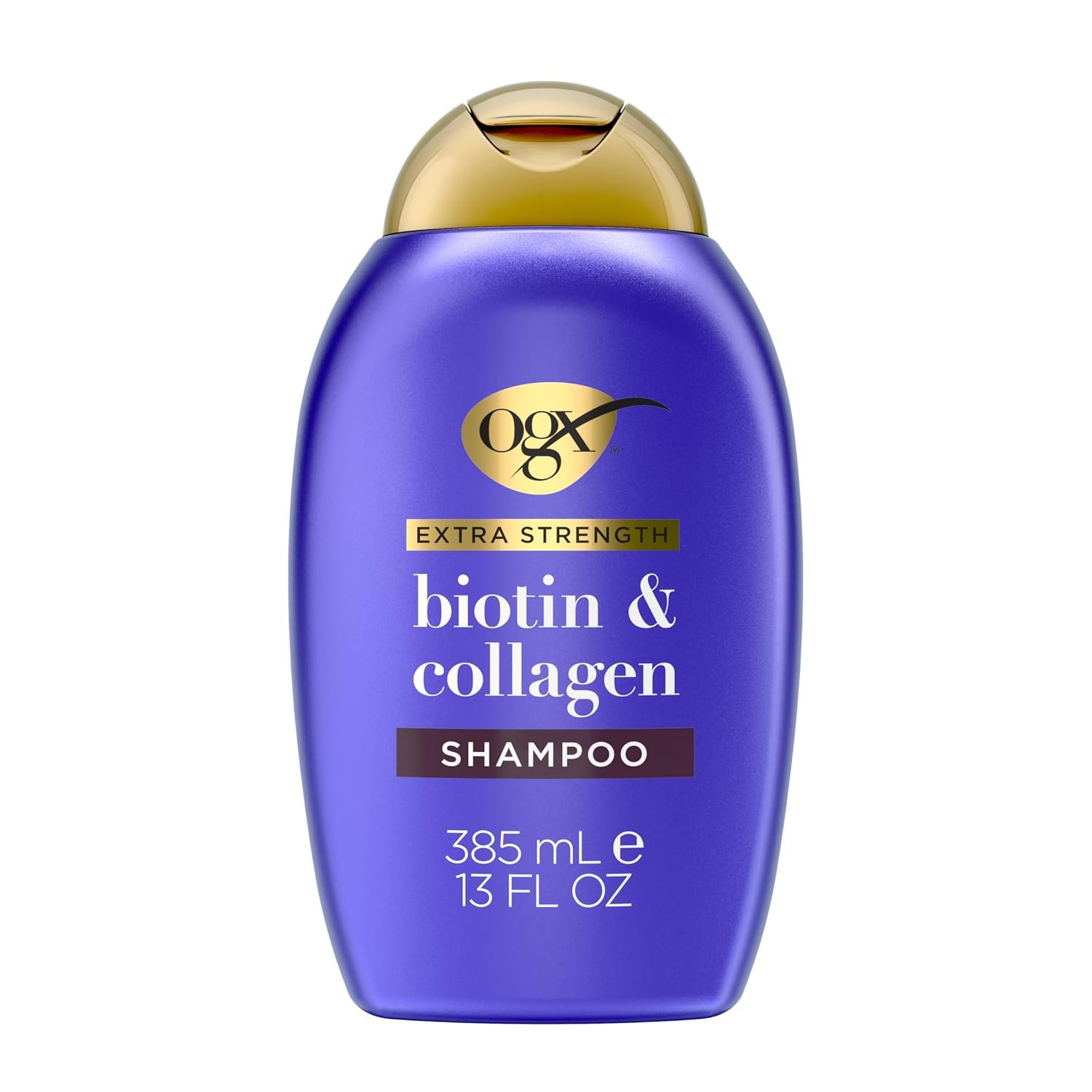 OGX Thick & Full + Biotin Collagen Extra Strength Volumizing Shampoo with Vitamin B7 Hydrolyzed Wheat Protein for Fine Hair. Sulfate-Free Surfactants Thicker, Fuller Hair, 13 Fl Oz | Vitamin B7 Hydrolyzed Wheat Protein, Fine Hair, Sulfate-Free Surfactants, Thicker Fuller Hair