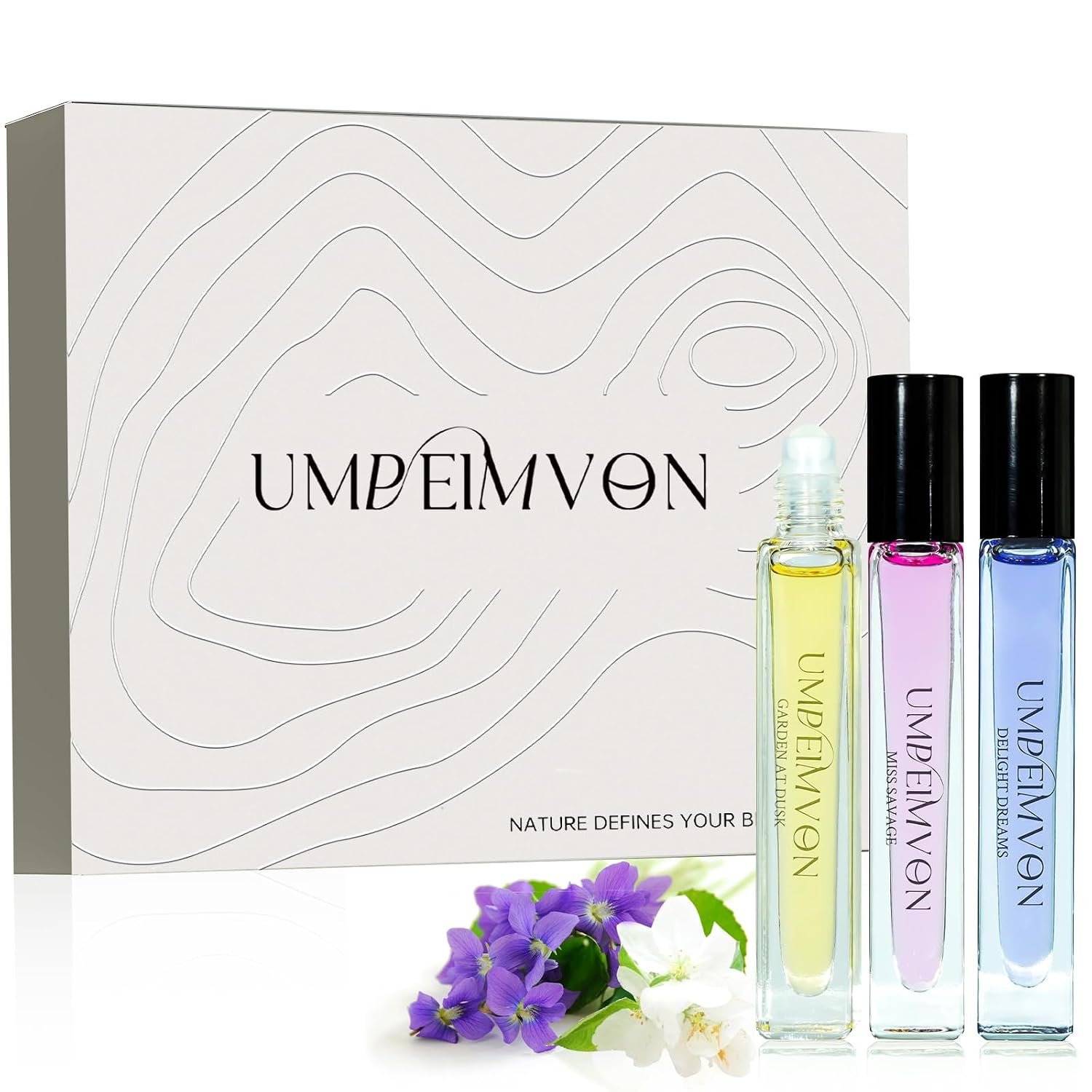 3 PCS Roll On Perfume Oils for Women Long Lasting, Fagrance Body Oil Gift | Travel Size, Gift, 0.33 Fl. Oz