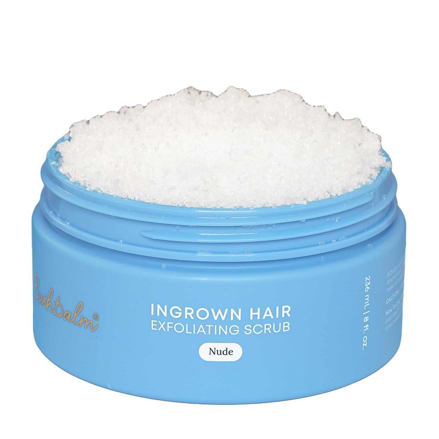Bushbalm Ingrown Hair Exfoliating Body Scrub – Nude, 236ml | Pre-Shave & Wax Sugar Scrub for Ingrown Hairs, Razor Bumps & Dry Skin. Gently Buffs & Soothes. Naturally-Derived Ingredients