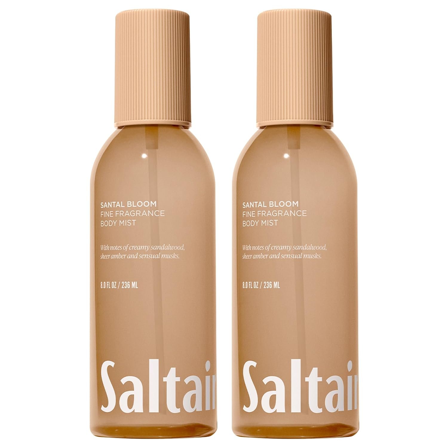 Saltair Body Mist | Fine Fragrance Body Spray | Santal Bloom, 2 Pack, 8 oz | Oil-free format for easy layering over skin or clothing and simple everyday scent touch-ups