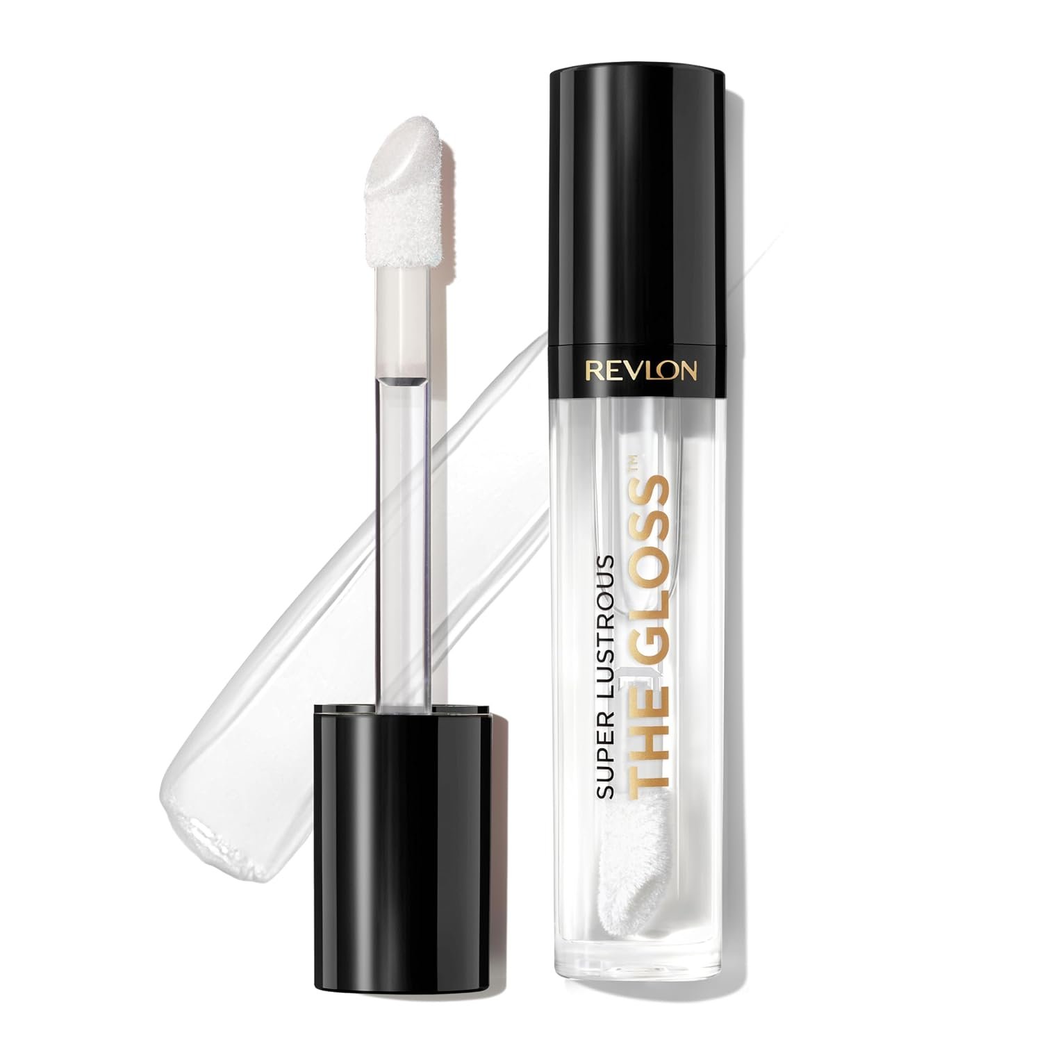 Revlon Super Lustrous The Gloss, 200 Crystal Clear, 0.13 oz | Non-sticky lip gloss with glossy-shine finish. Lightweight formula deposits shiny color & moisture for plumper-looking lips.