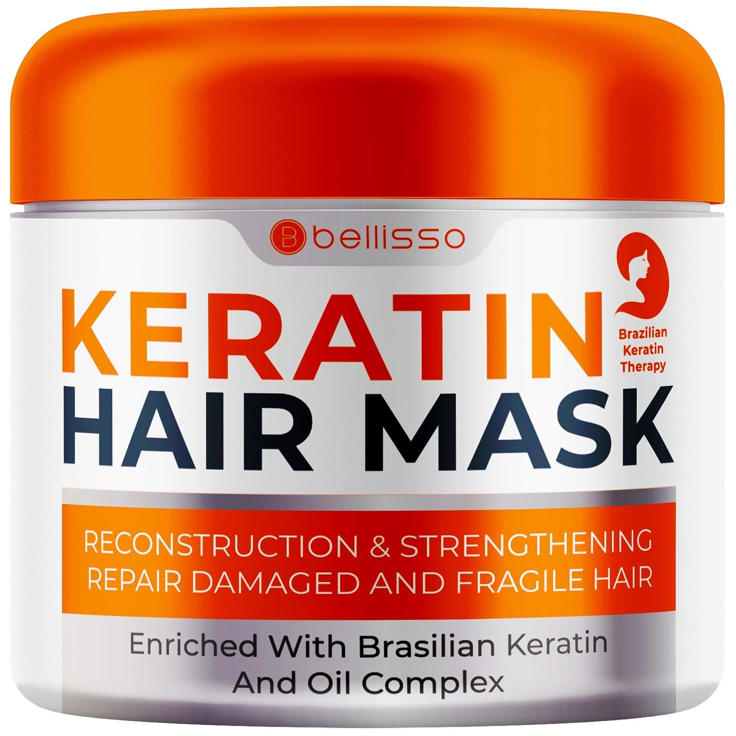 Keratin Hair Mask – Sulfate Free Hydrating Deep Conditioner Treatment for Dry, Damaged and Split Ends – Moisture for Frizzy and Curly Hair – For Women and Men – Moisturizer Care to Repair Damage